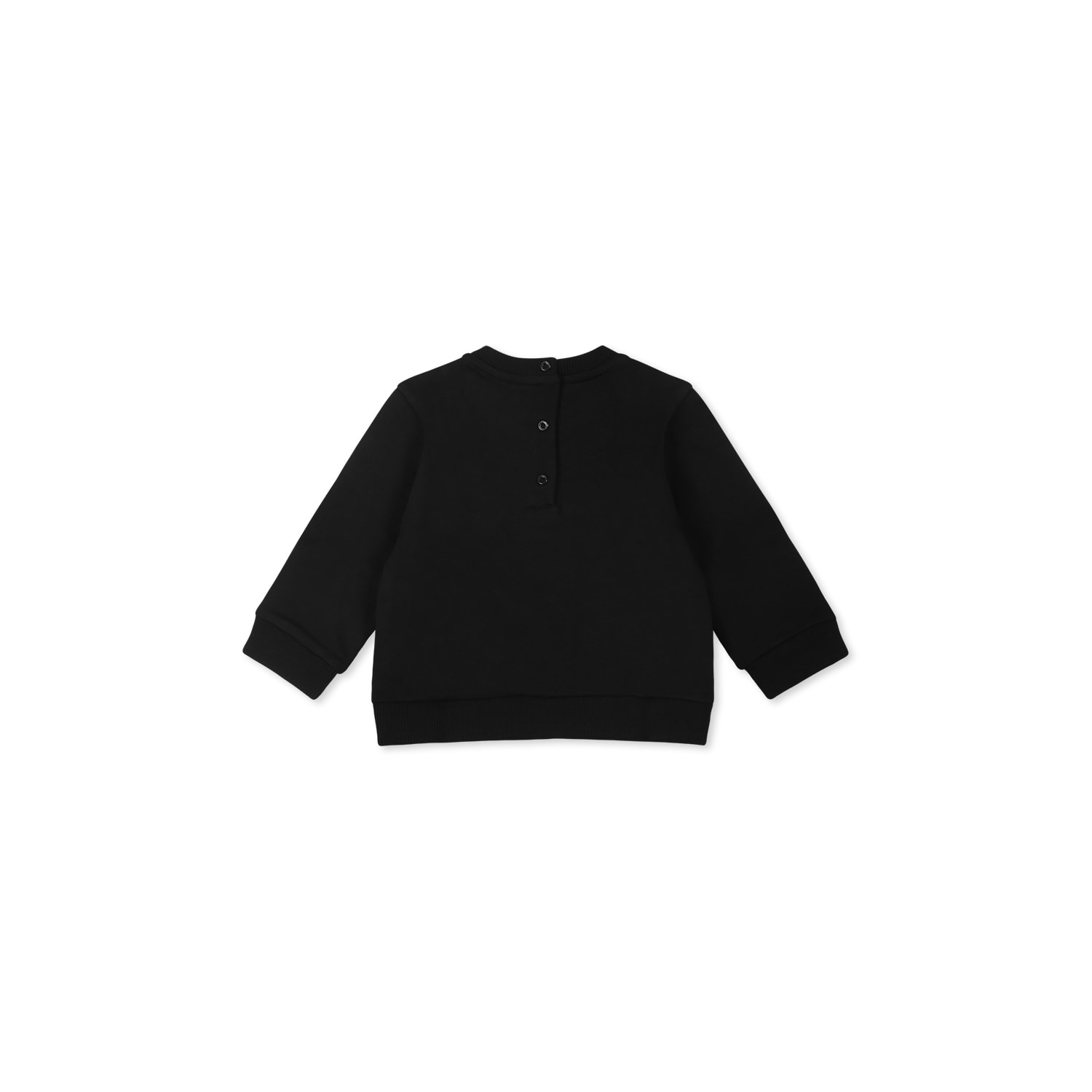 Balmain Black Sweatshirt For Babykids With Logo In Black