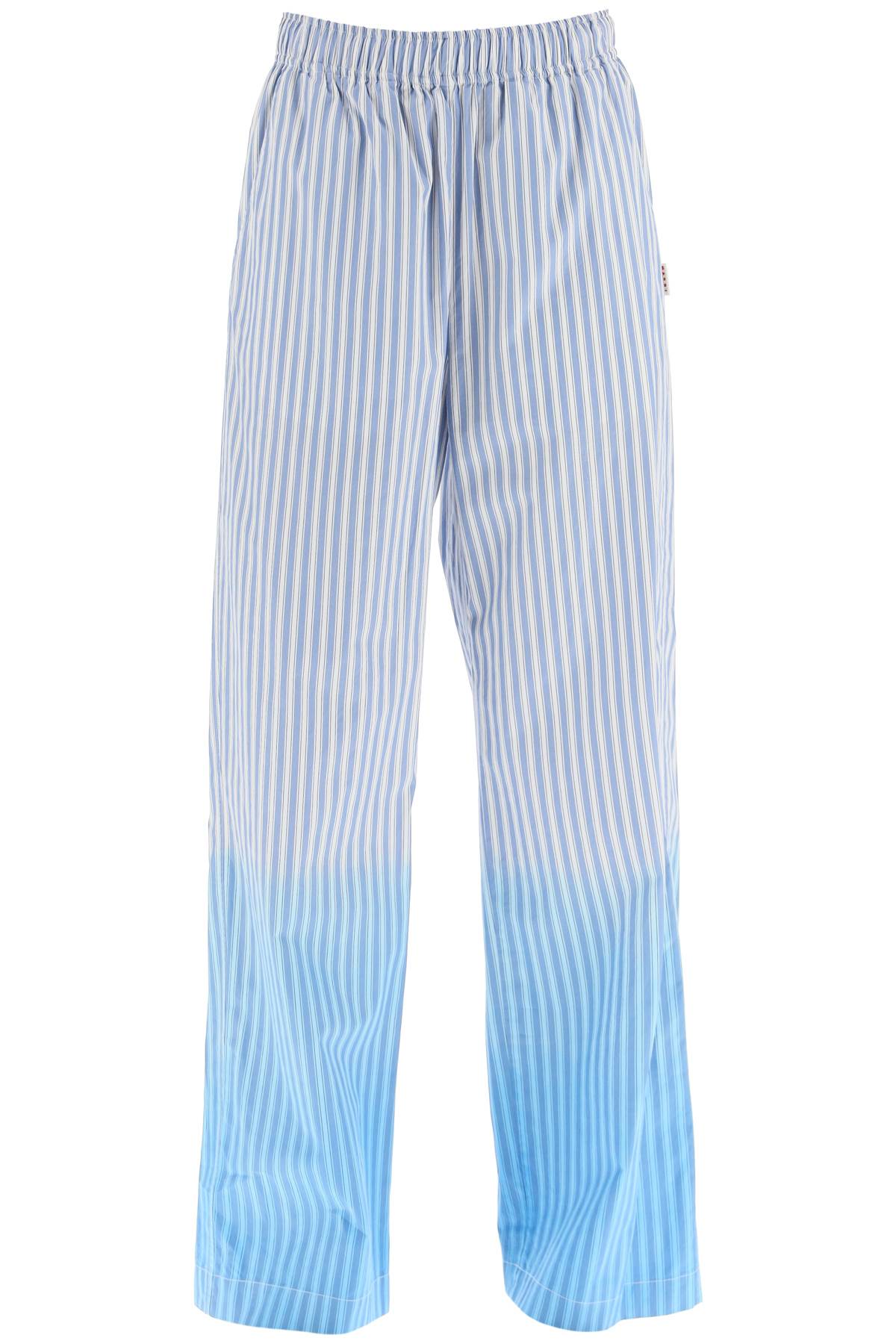 Marni Poplin Trousers With Dip-dyed Bottom