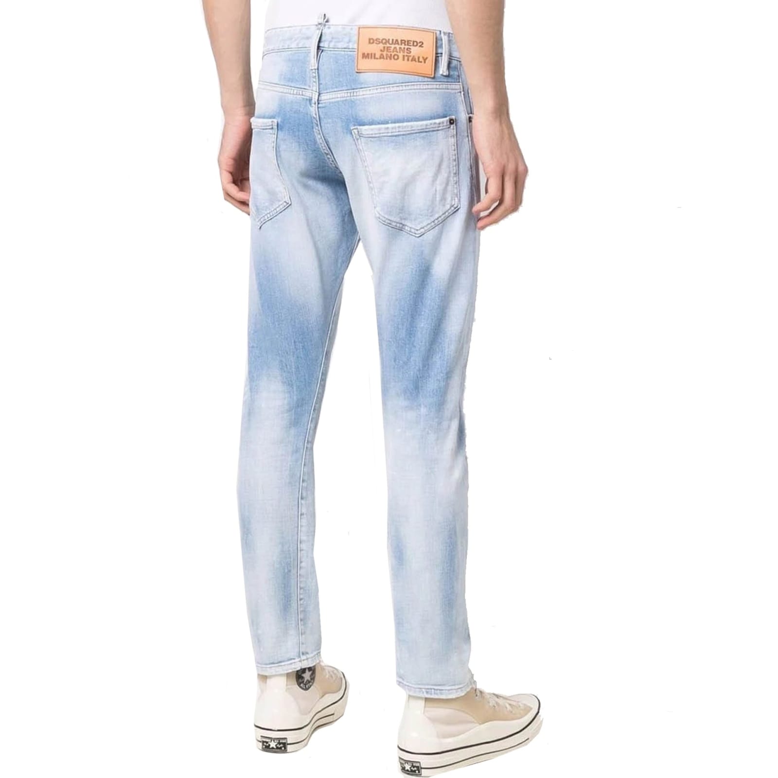 Shop Dsquared2 Cotton Denim Jeans In Blue