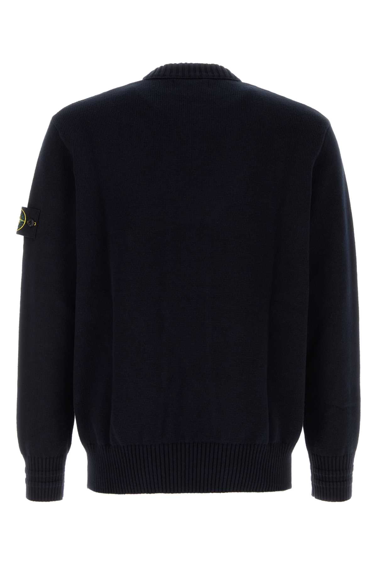 Shop Stone Island Midnight Blue Cotton Blend Sweater In Navyblue