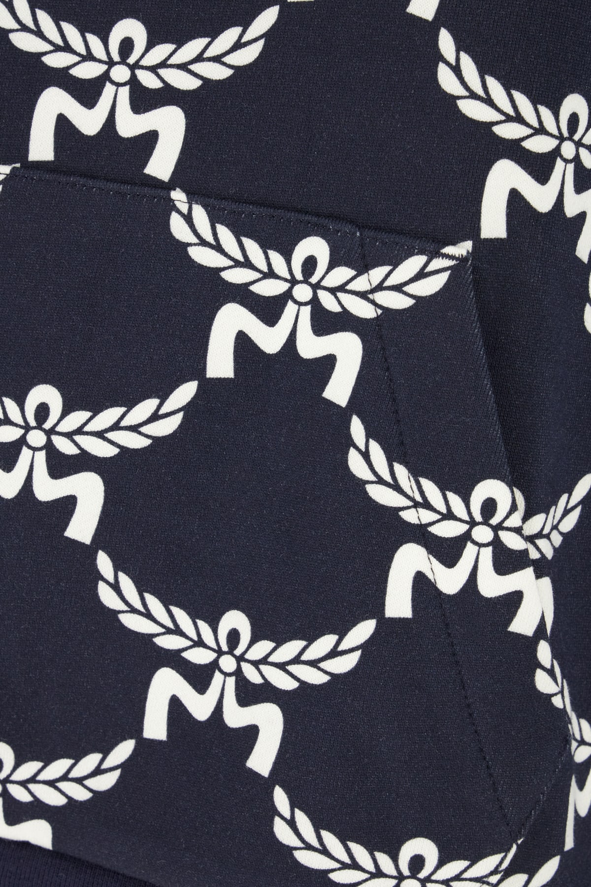 Shop Mcm Printed Cotton Sweatshirt In Navy Blaze