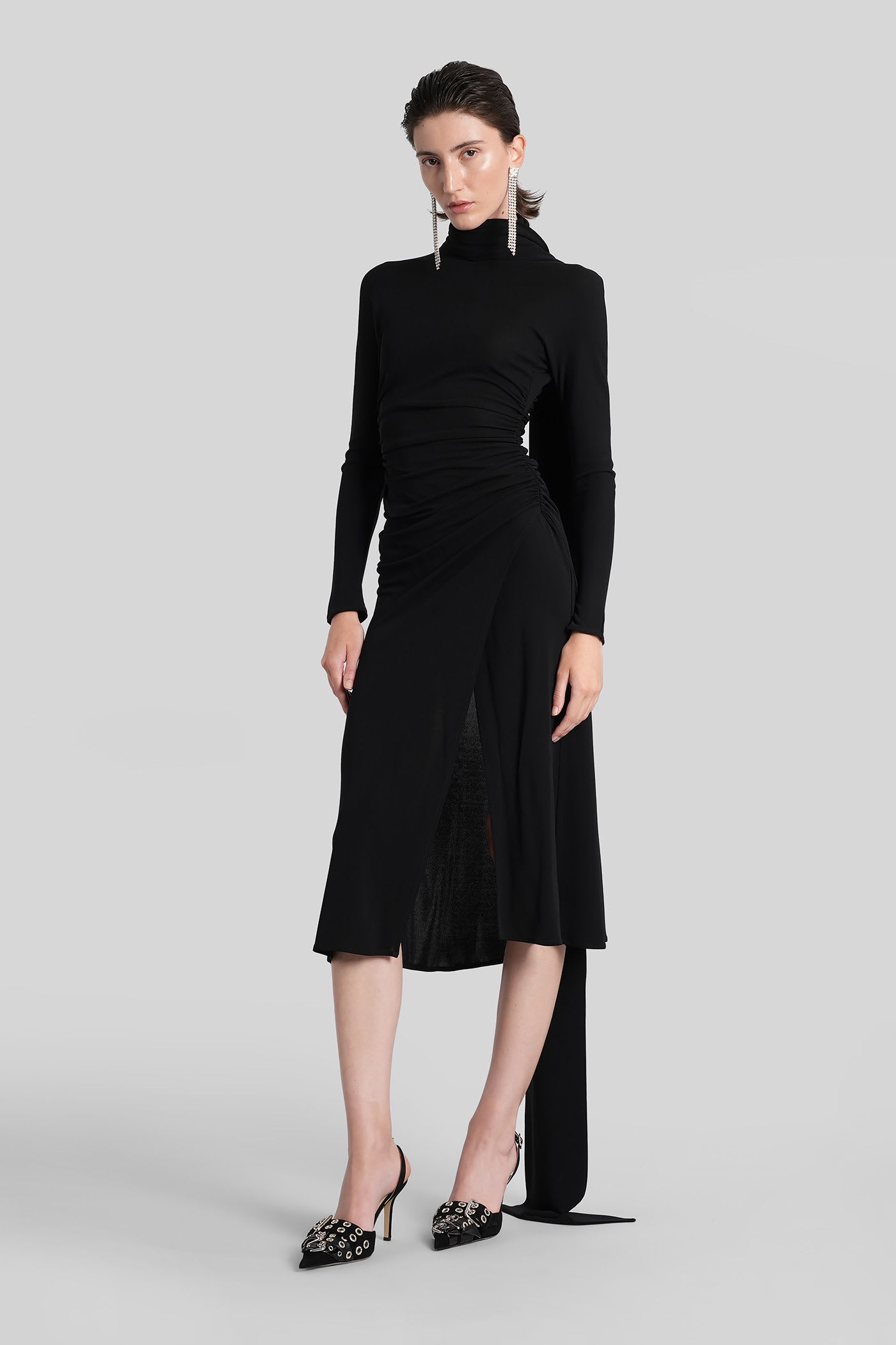 Blumarine Long Dress In Black