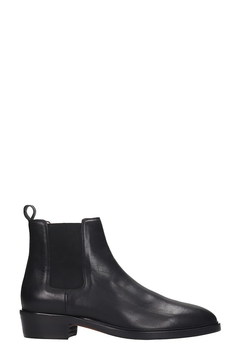 Royal Republiq Hunter Chelsea High Heels Ankle Boots In Black Leather