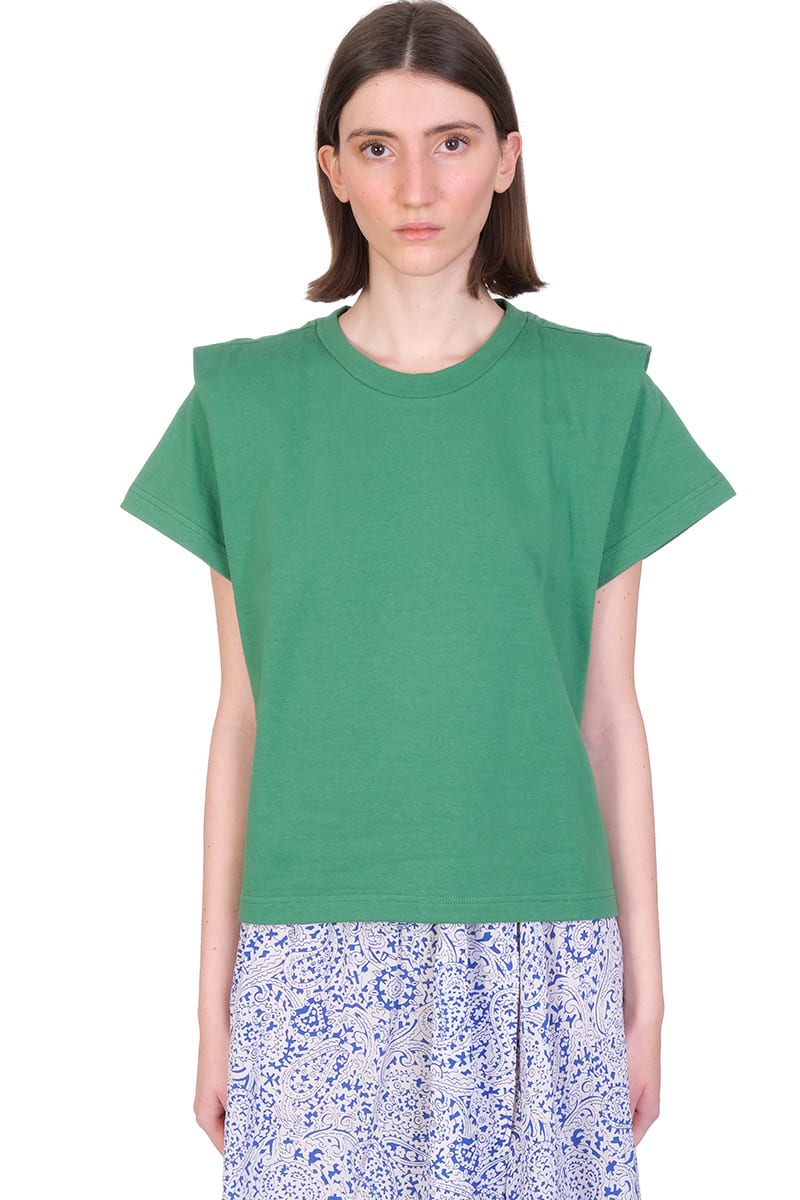 Isabel Marant Zelitos T-shirt In Green Cotton