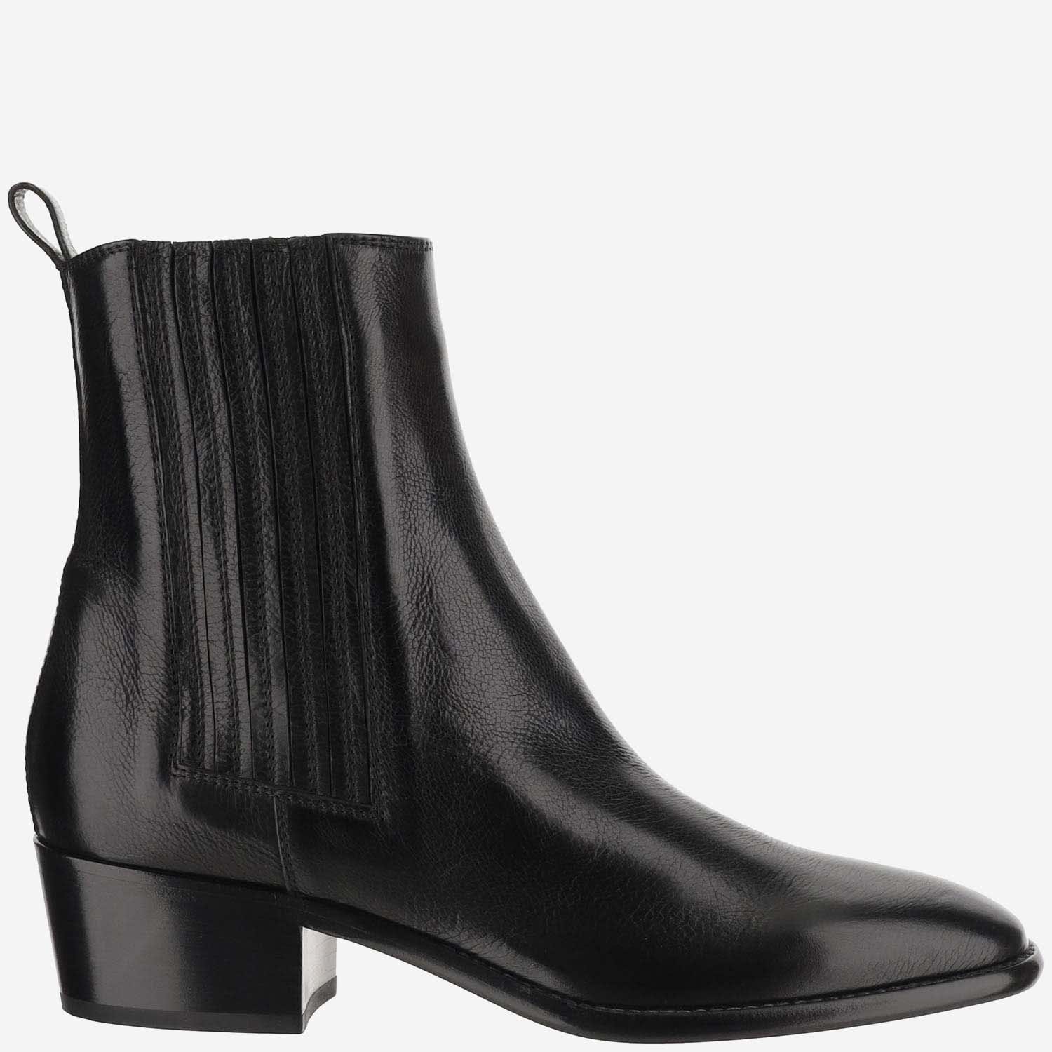 Shop Sartore Glossy Leather Ankle Boots In Black