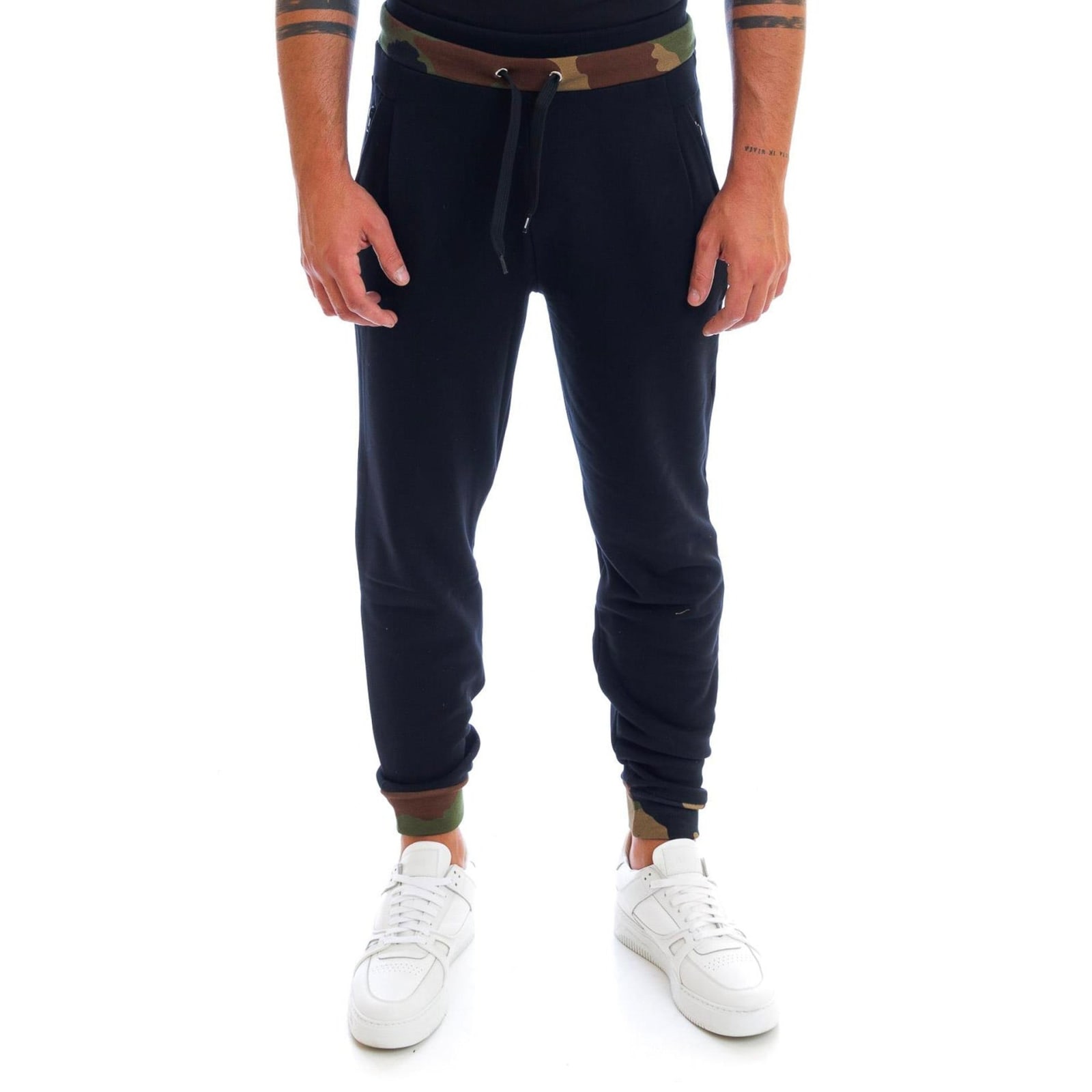 Shop Moschino Underwear Jogging Style Pants In Black