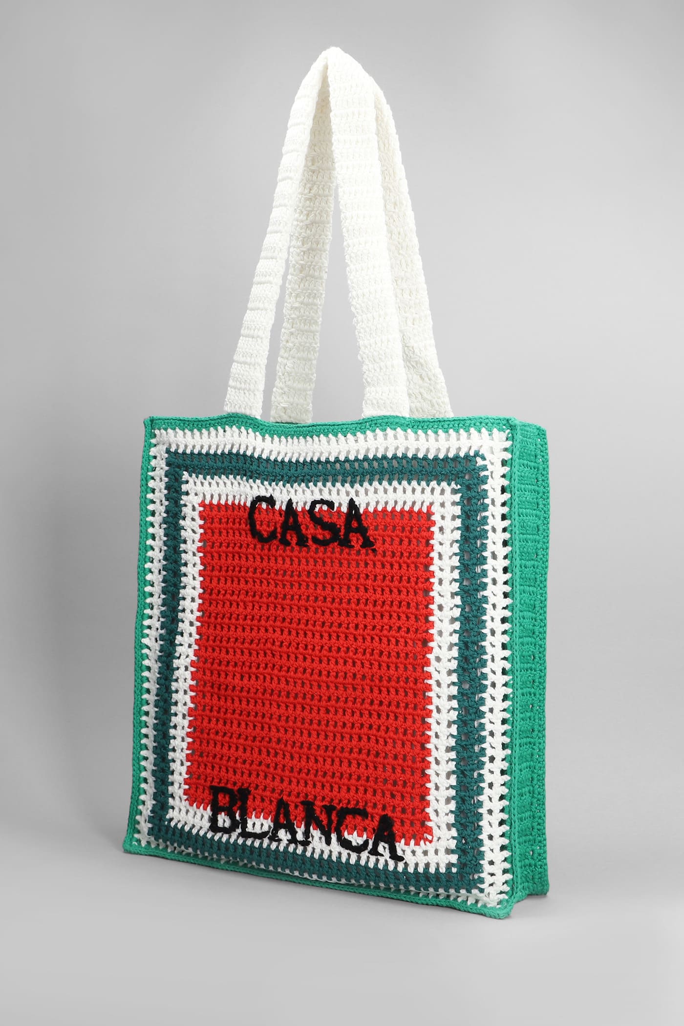 Shop Casablanca Tote In Multicolor Cotton