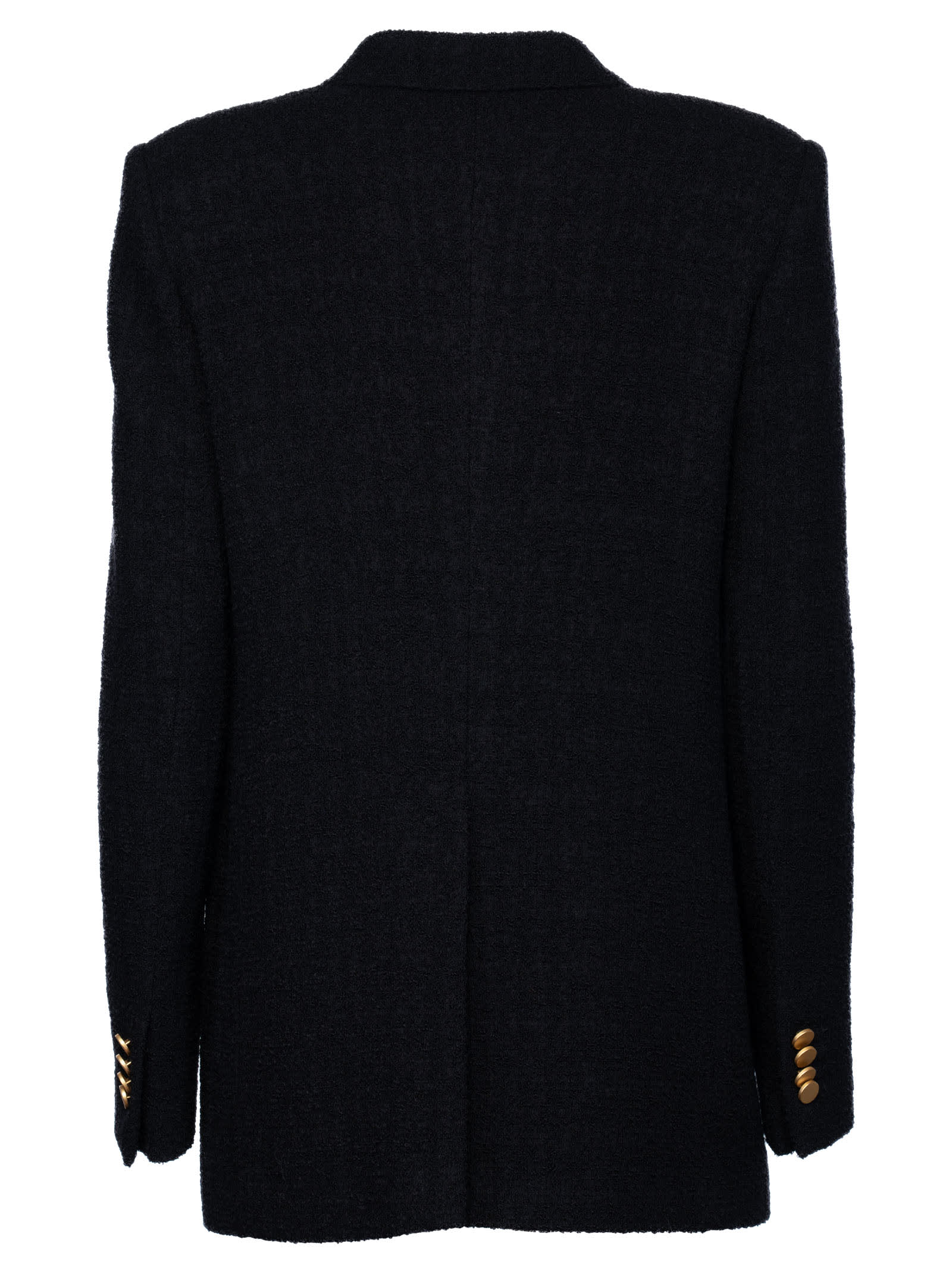 Tagliatore Double-breasted Wool Blazer In Nero