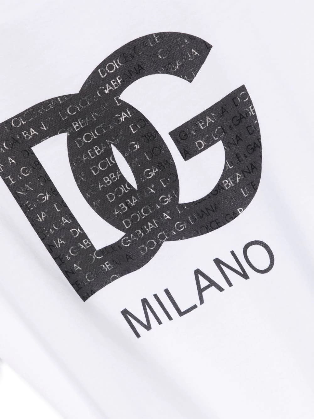 Shop Dolce & Gabbana White T-shirt With Dg Logo Print