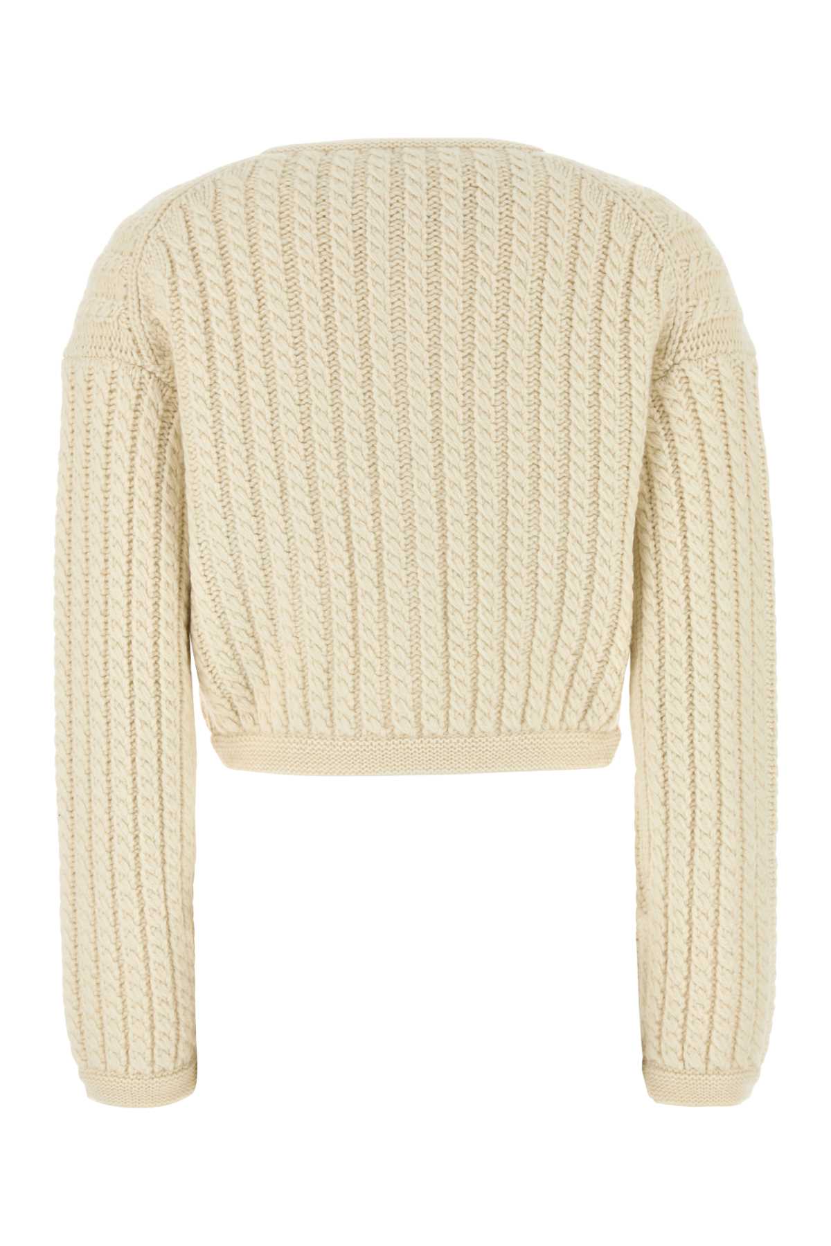 Shop Khaite Cream Cashmere Blend Balser Cardigan