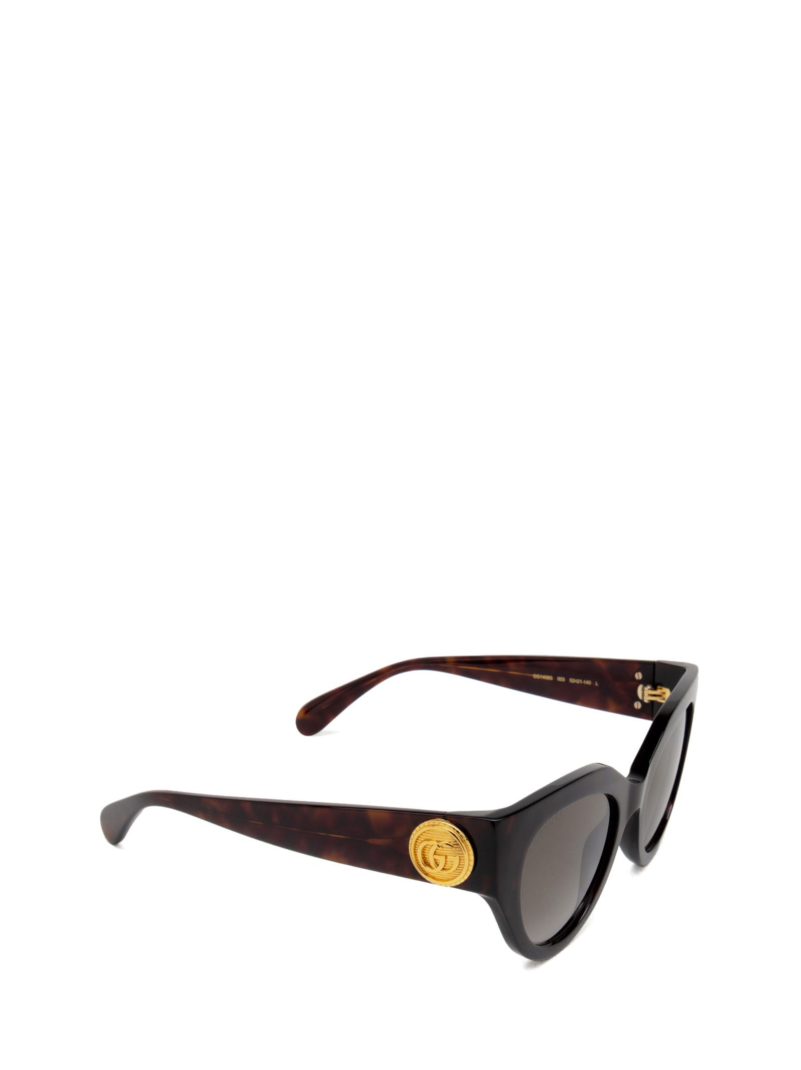 Shop Gucci Gg1408s Havana Sunglasses