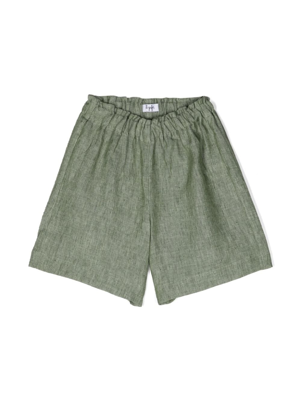 Shop Il Gufo Shorts In Lino In Green