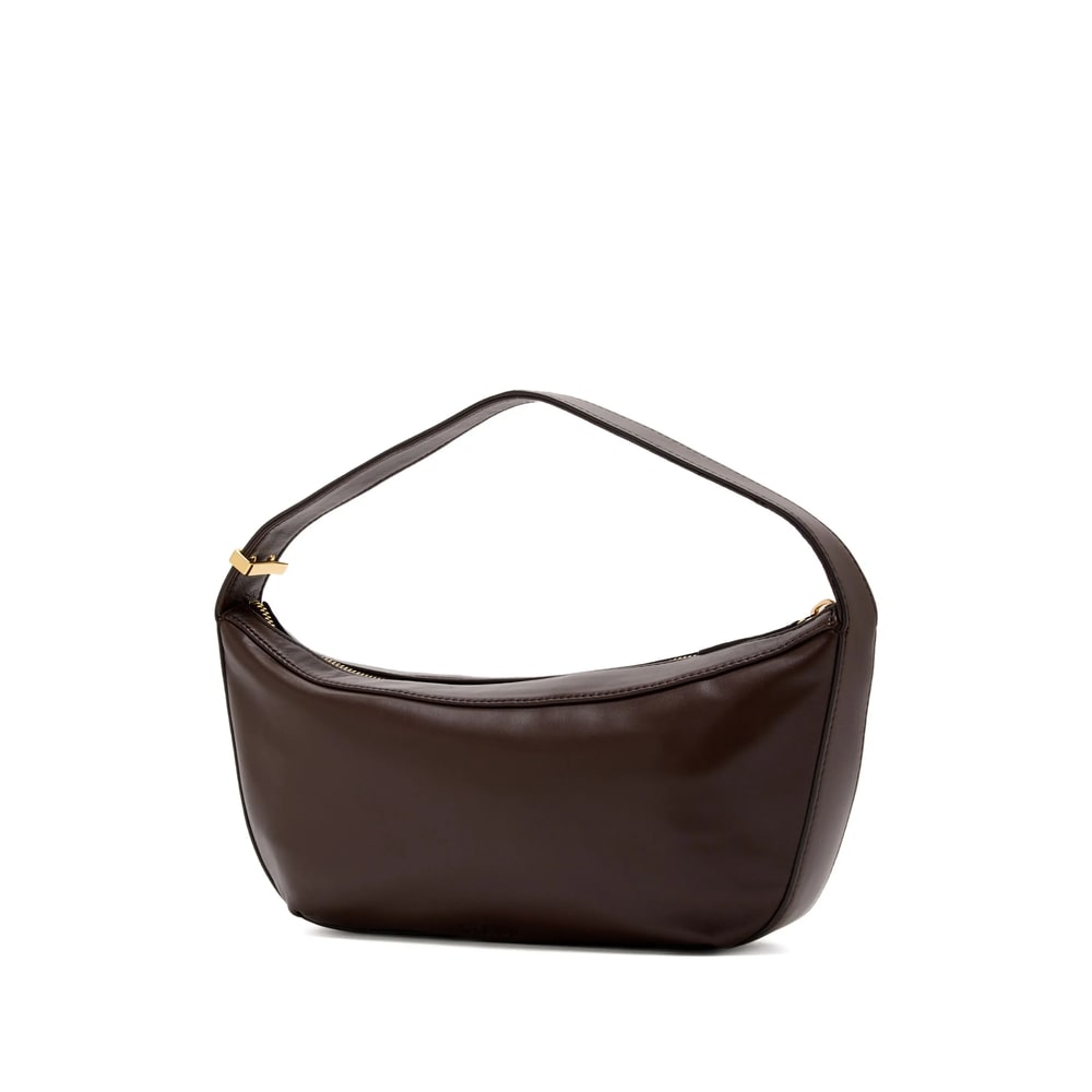 Staud Folded Leather Shoulder Bag In Brown