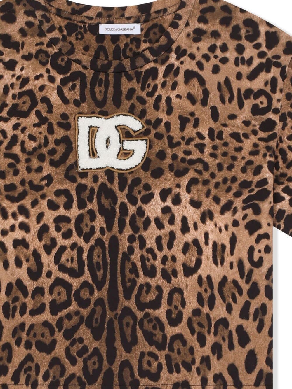 Shop Dolce & Gabbana T-shirt Con Stampa In Brown