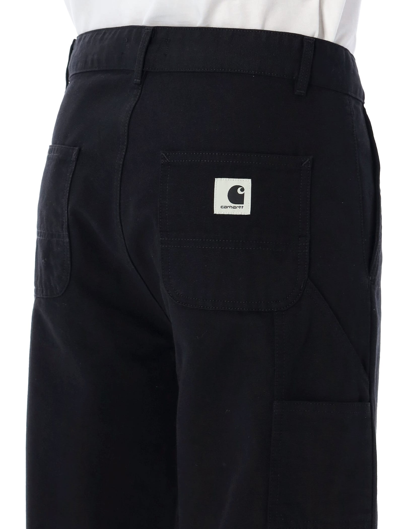 Carhartt Straight Leg Pants With Belt Loops And Pockets In Black