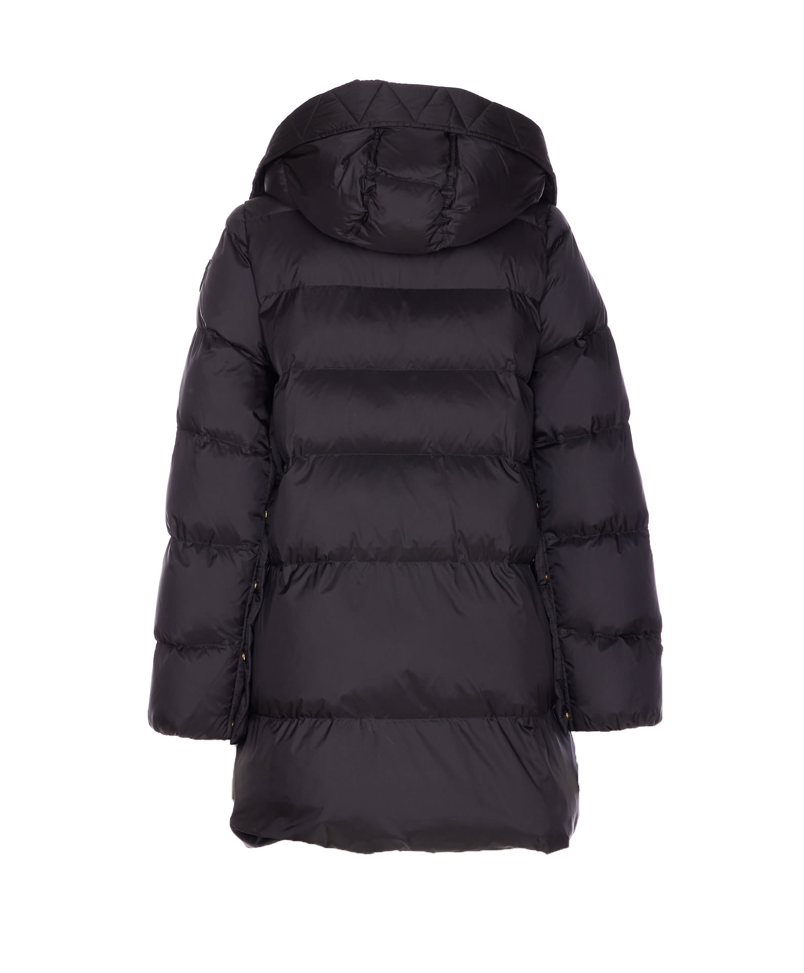 Pinko Padded Removable-hood Coat In Black