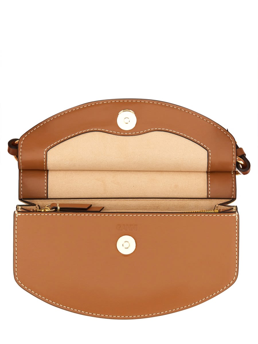Ganni Apo-g Mini Hand Bags In Buff