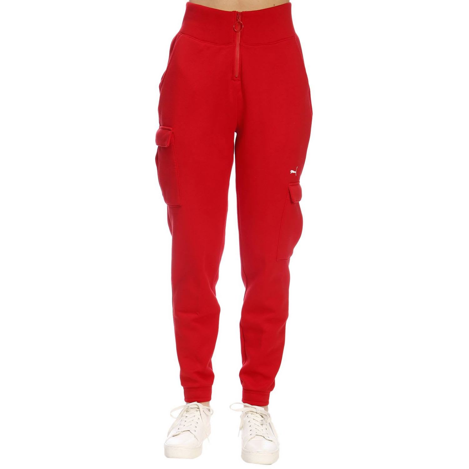 red puma pants