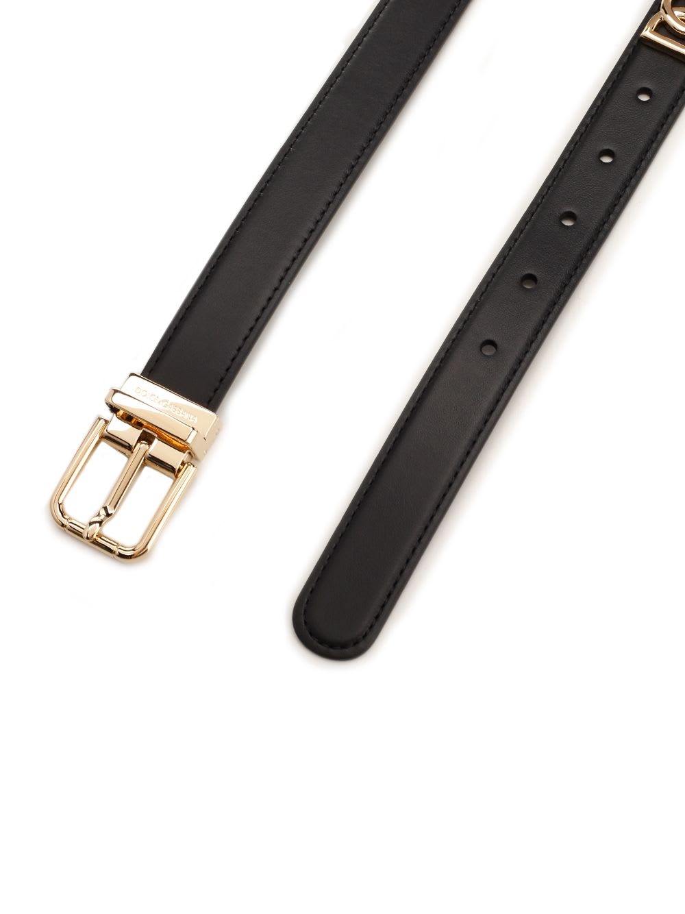 Shop Dolce & Gabbana Black Leather Belt