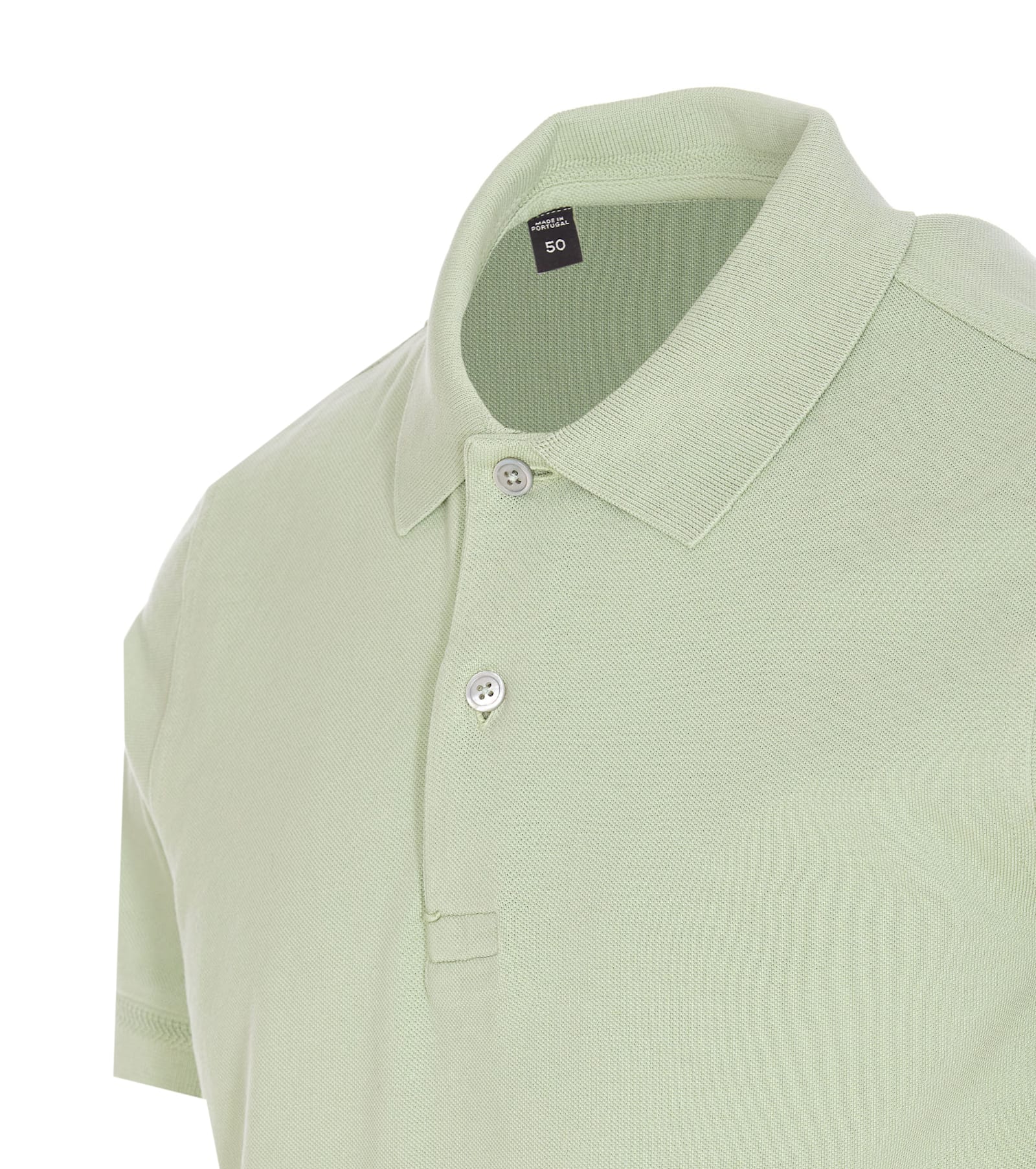 Tom Ford Pale Mint Green Polo Regular Collar In Green