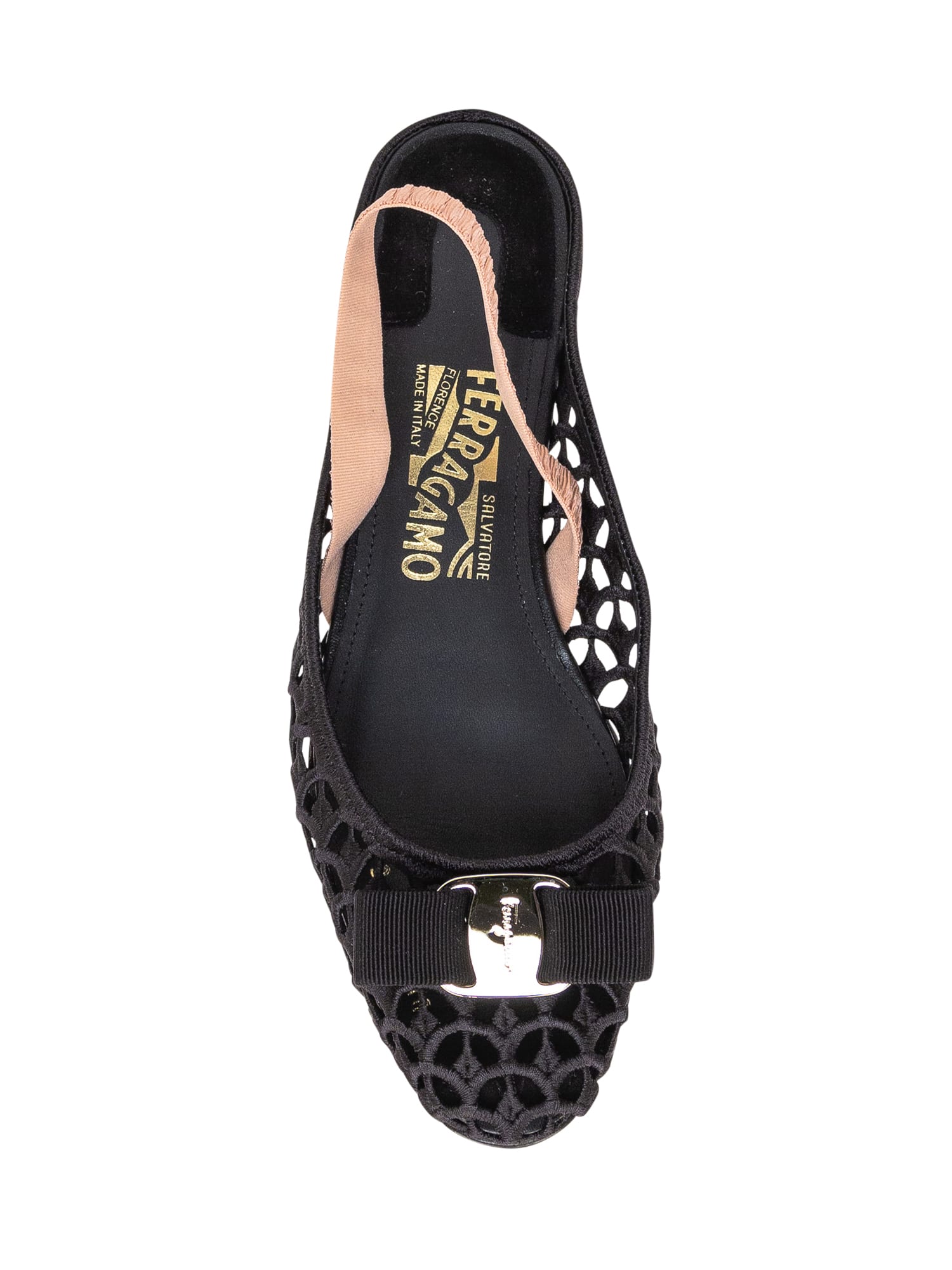 Shop Ferragamo Varina Ballet Flat In Nero