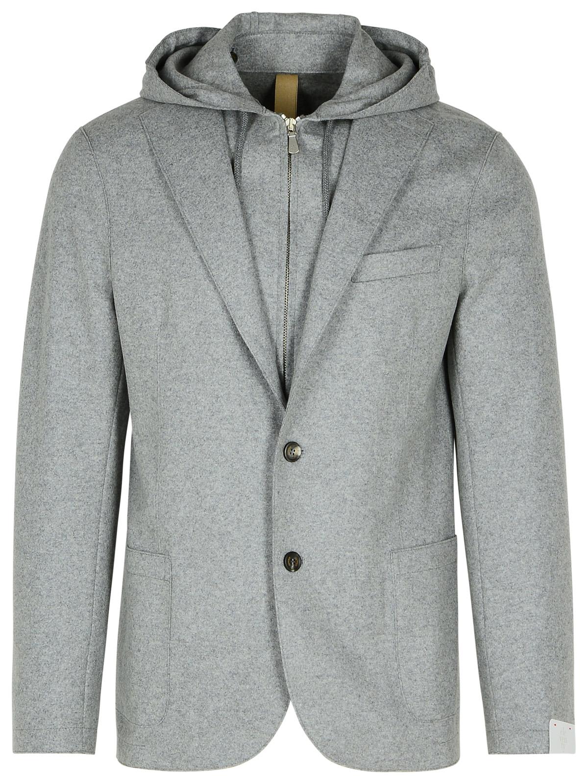 Grey Wool Blend Blazer