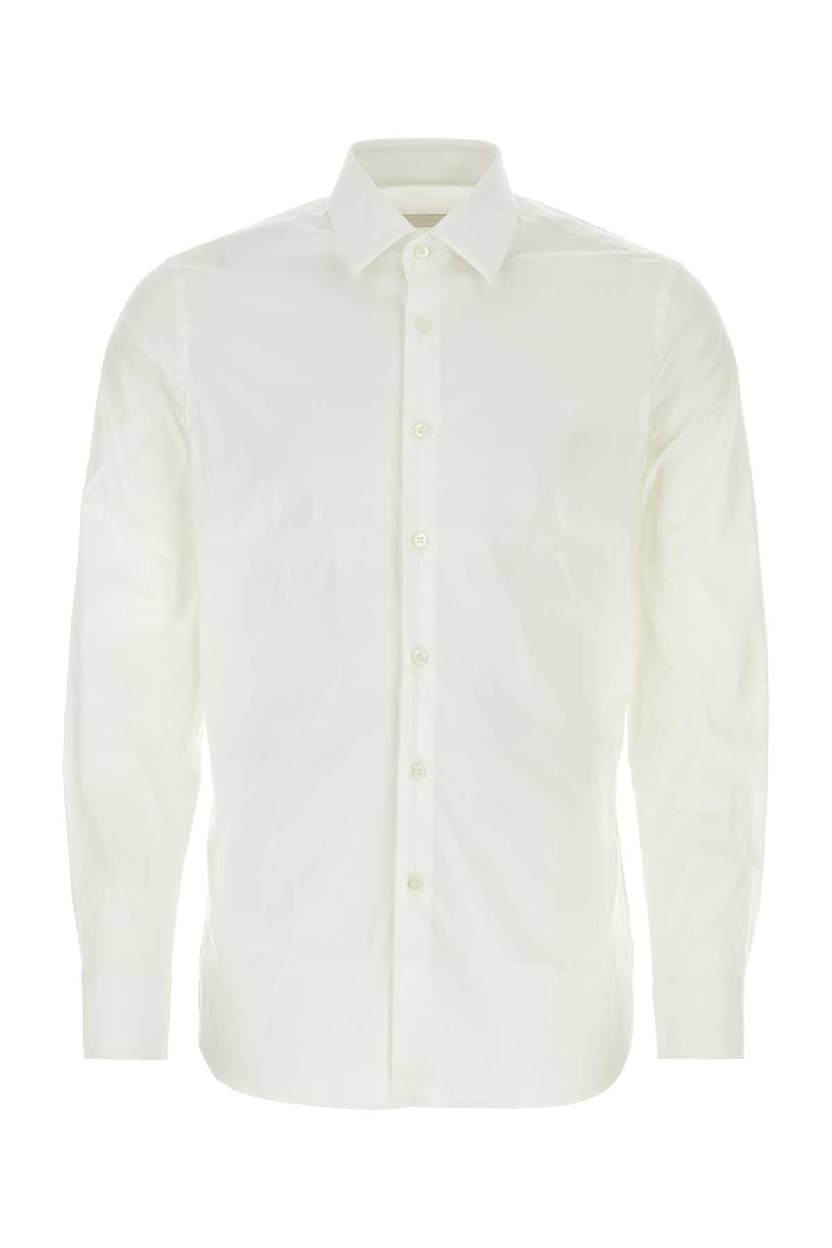 White Stretch Poplin Shirt