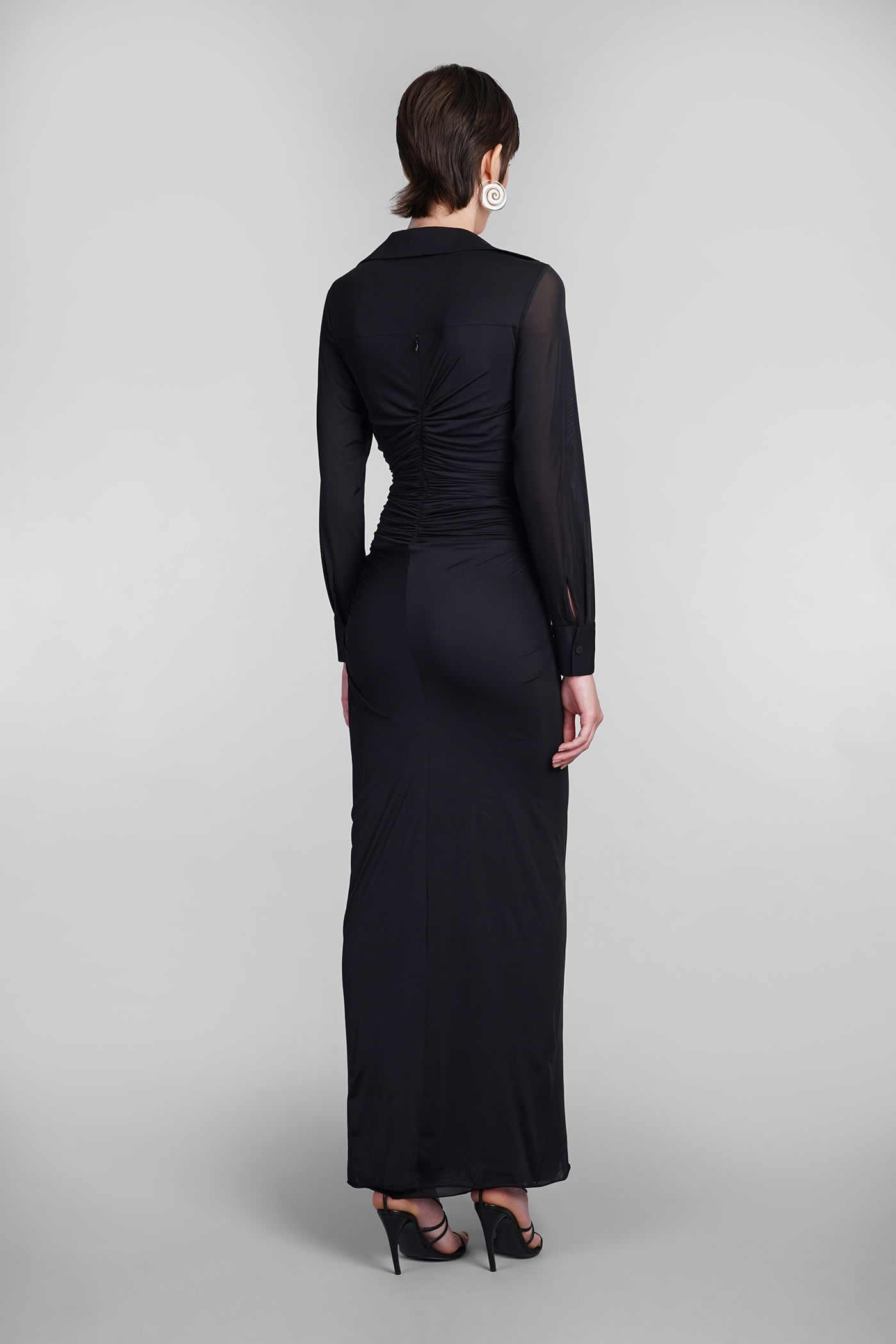 Shop Christopher Esber Dress In Black Polyamide