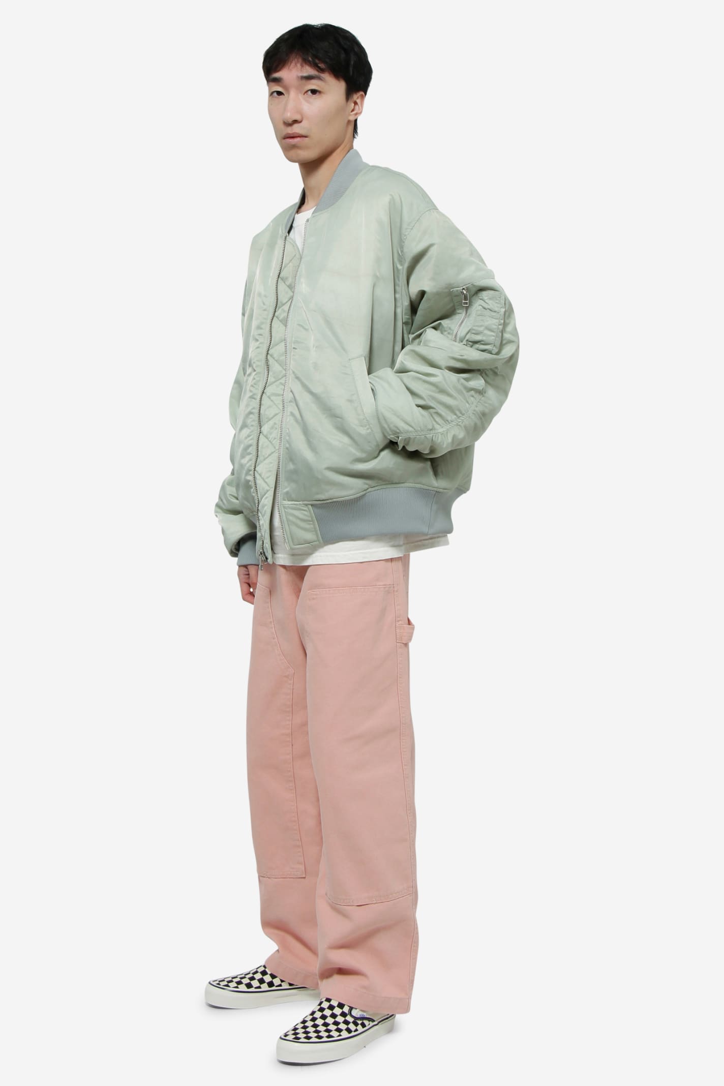 Canvas Work Pants In Pink