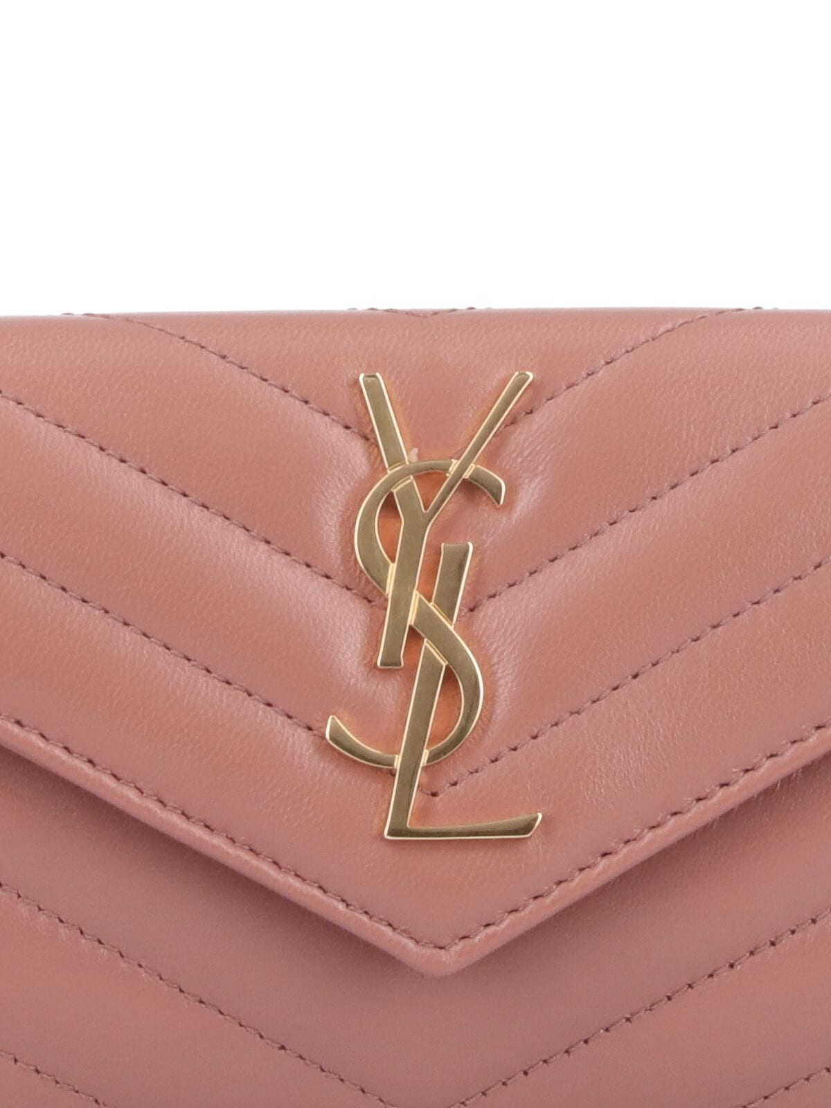 Saint Laurent Cassandre Wallet In Pink