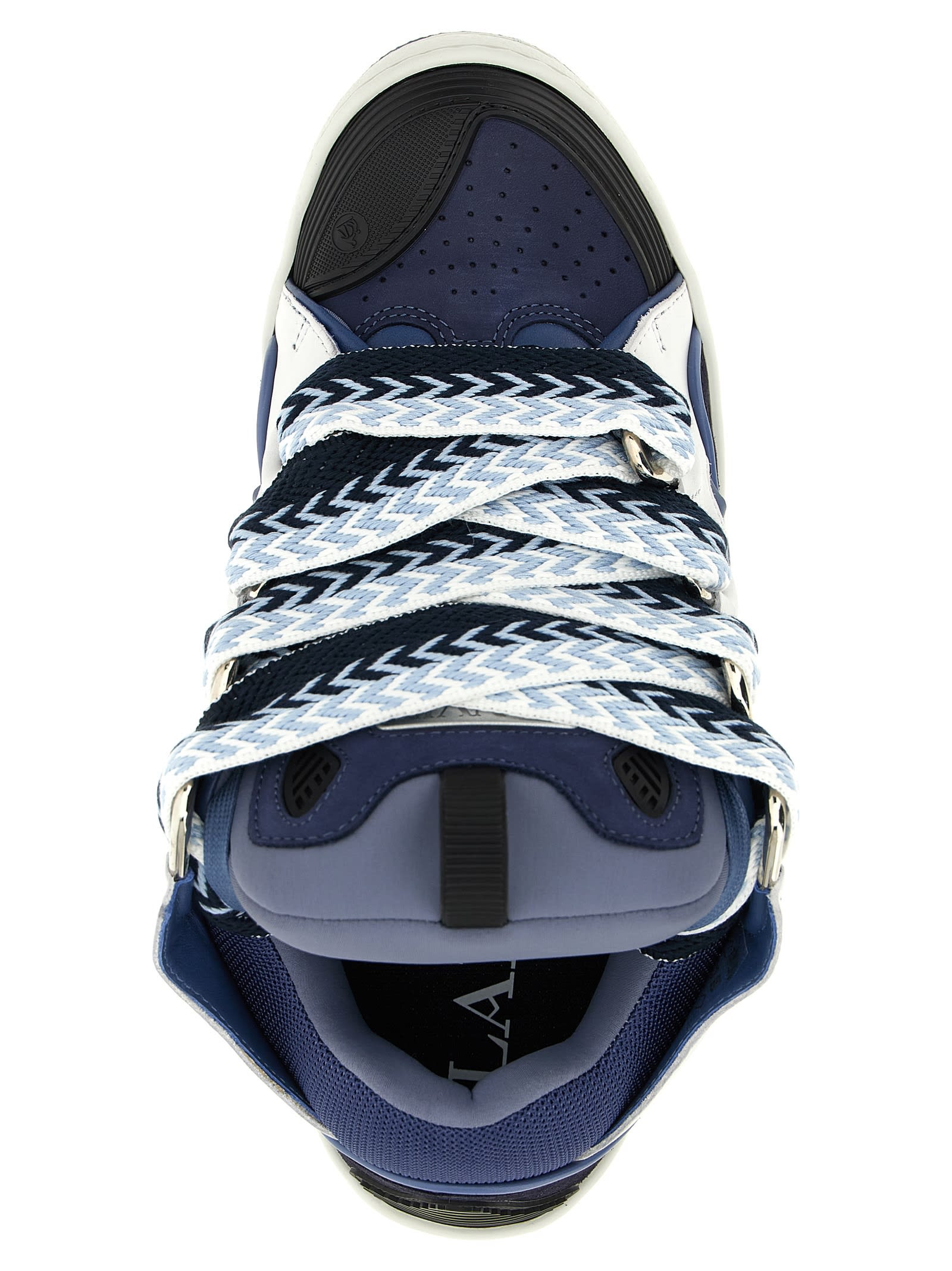 Lanvin Chunky Sole Sneakers Featuring Contrast Panels In Black
