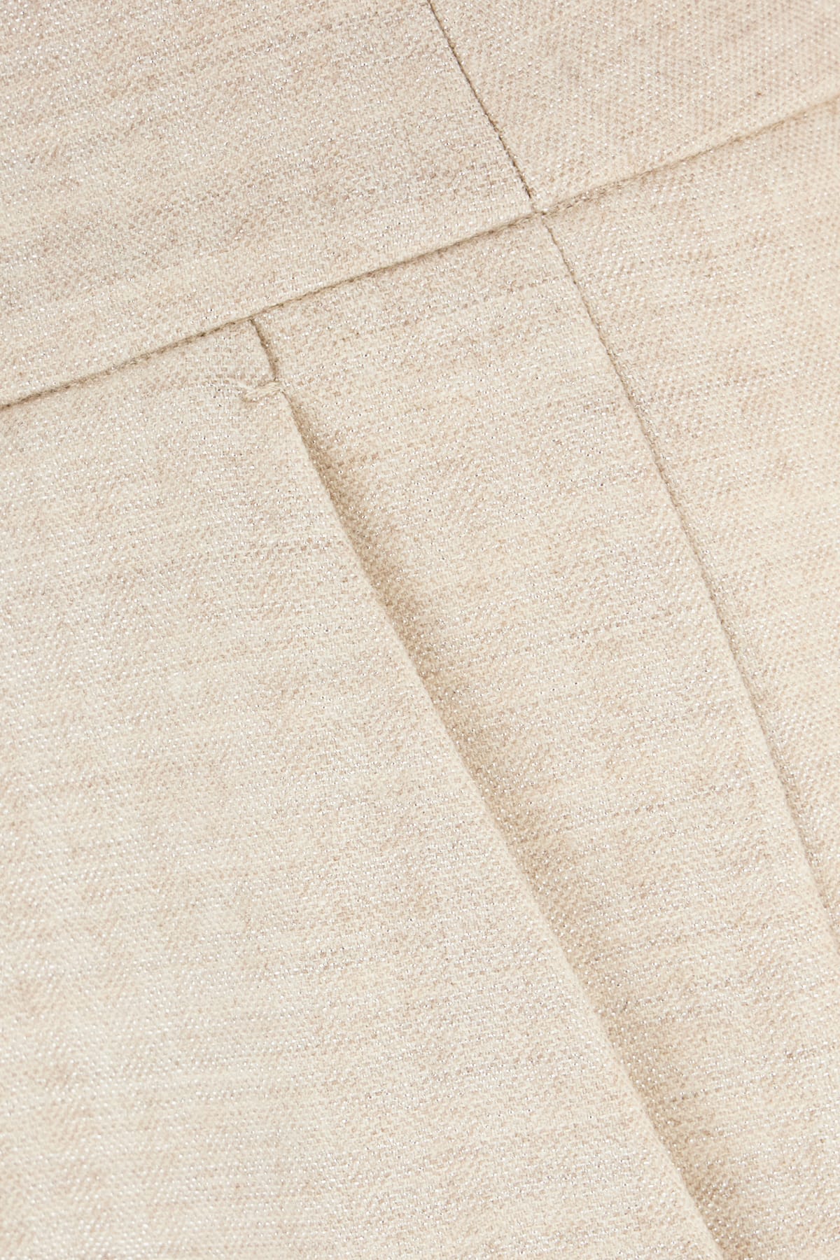 Genny Pastel Yellow Stretch Wool Blend Pants In Neutral
