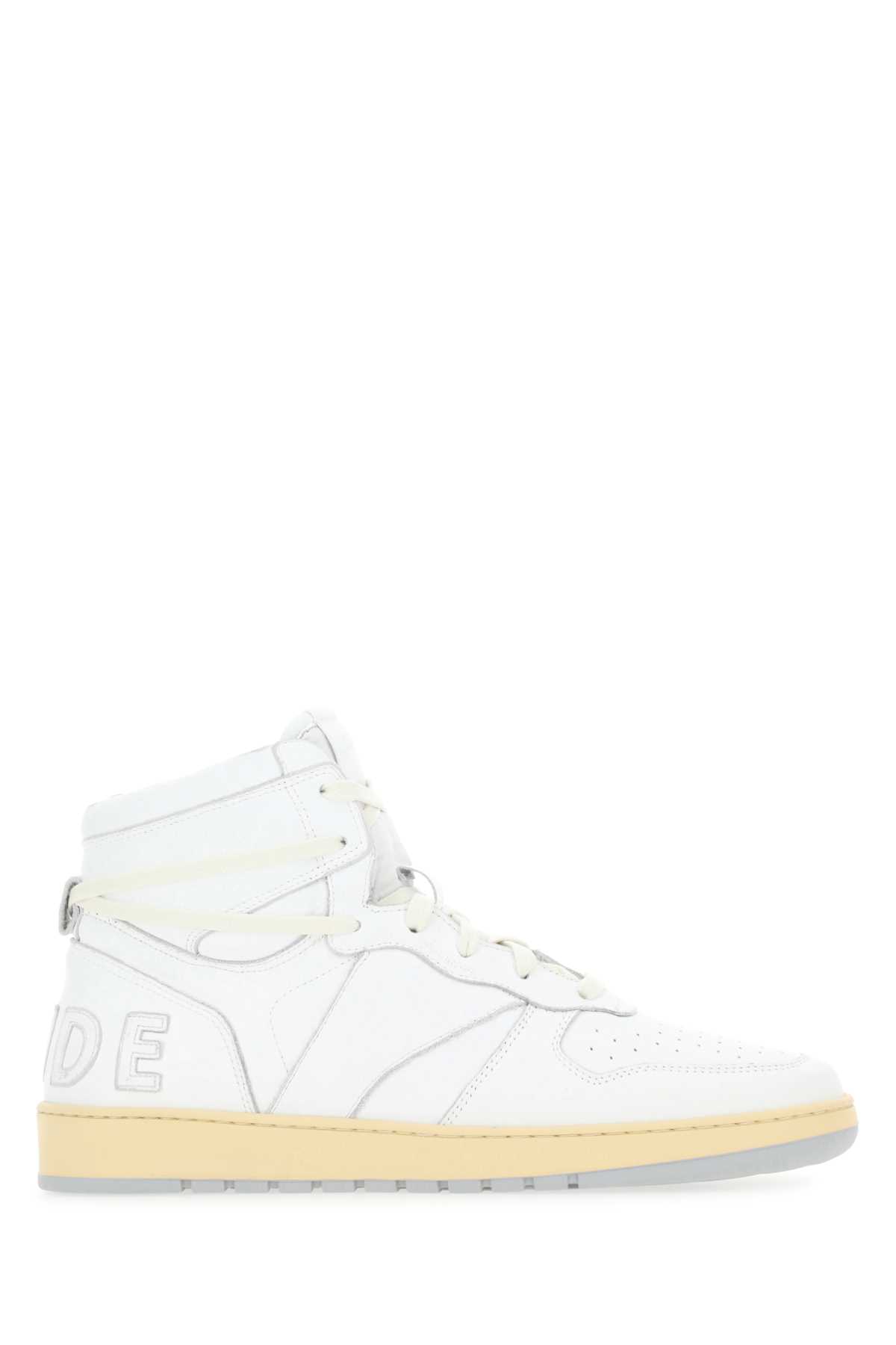 White Leather Rhecess Sneakers