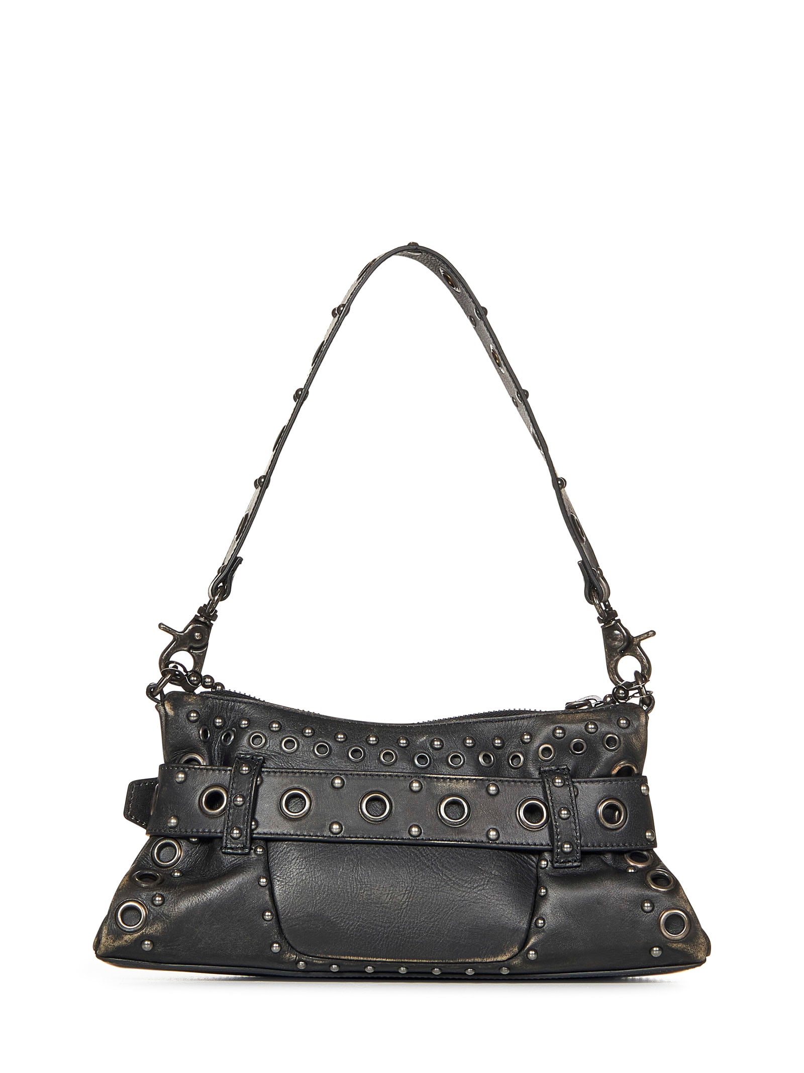 Shop Dsquared2 Gothic Belt Shoulder Bag In Black