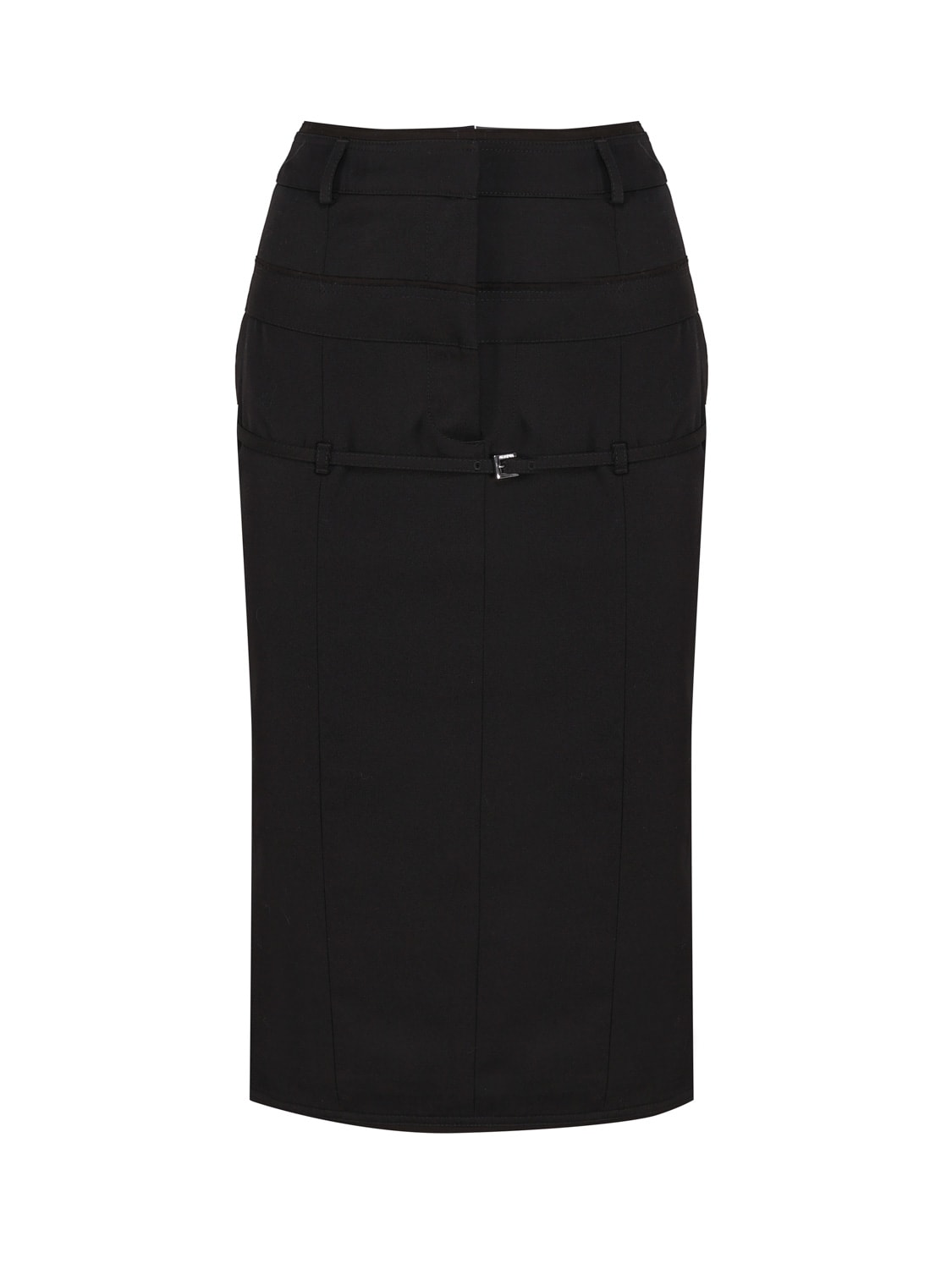 Jacquemus La Jupe Caraco Wool Crepe Midi Skirt In Black