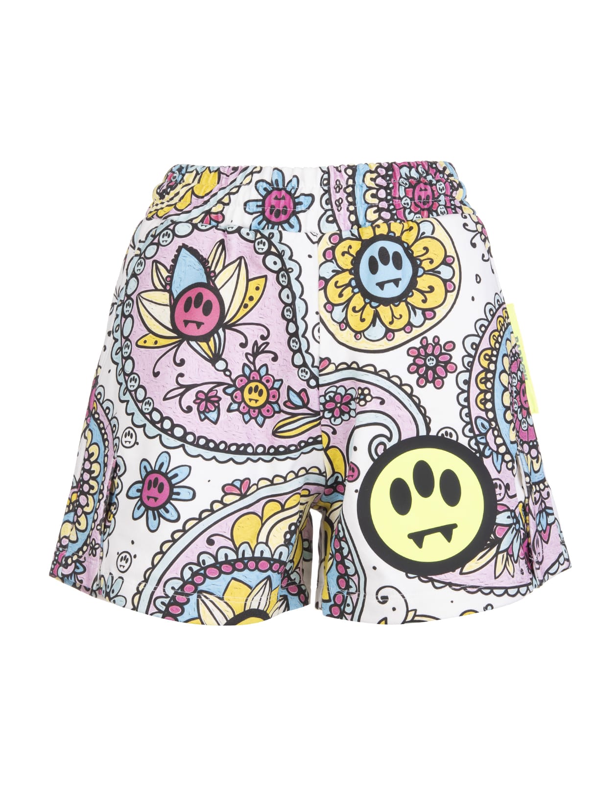 Barrow Woman White Shorts With All-over Print