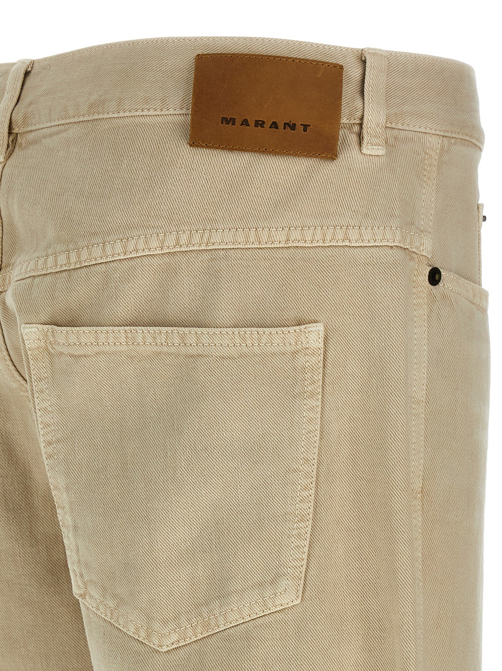 Isabel Marant Straight Leg Trousers Pockets In Brown