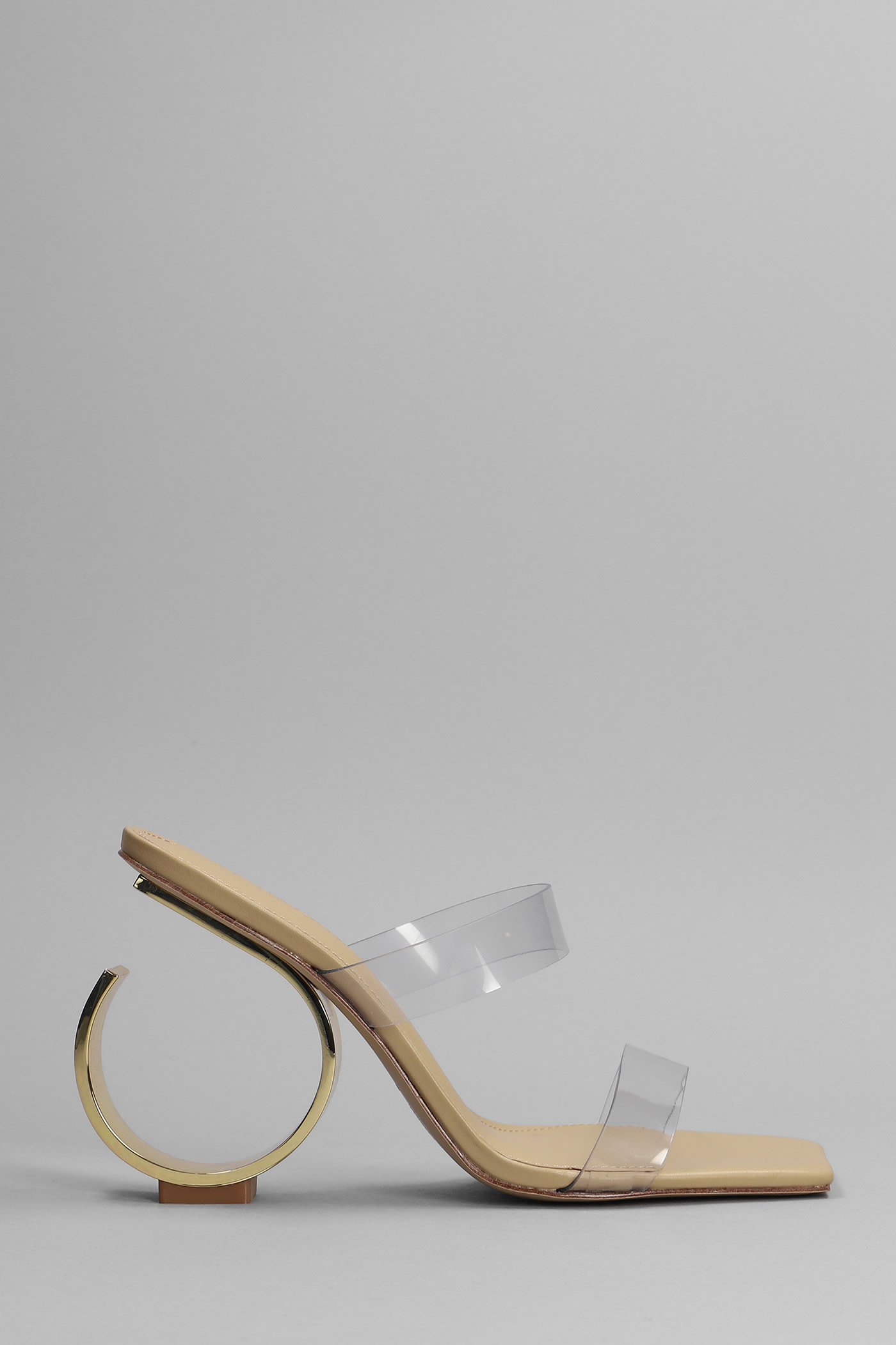 Cult Gaia Idris Sandals In Transparent Leather