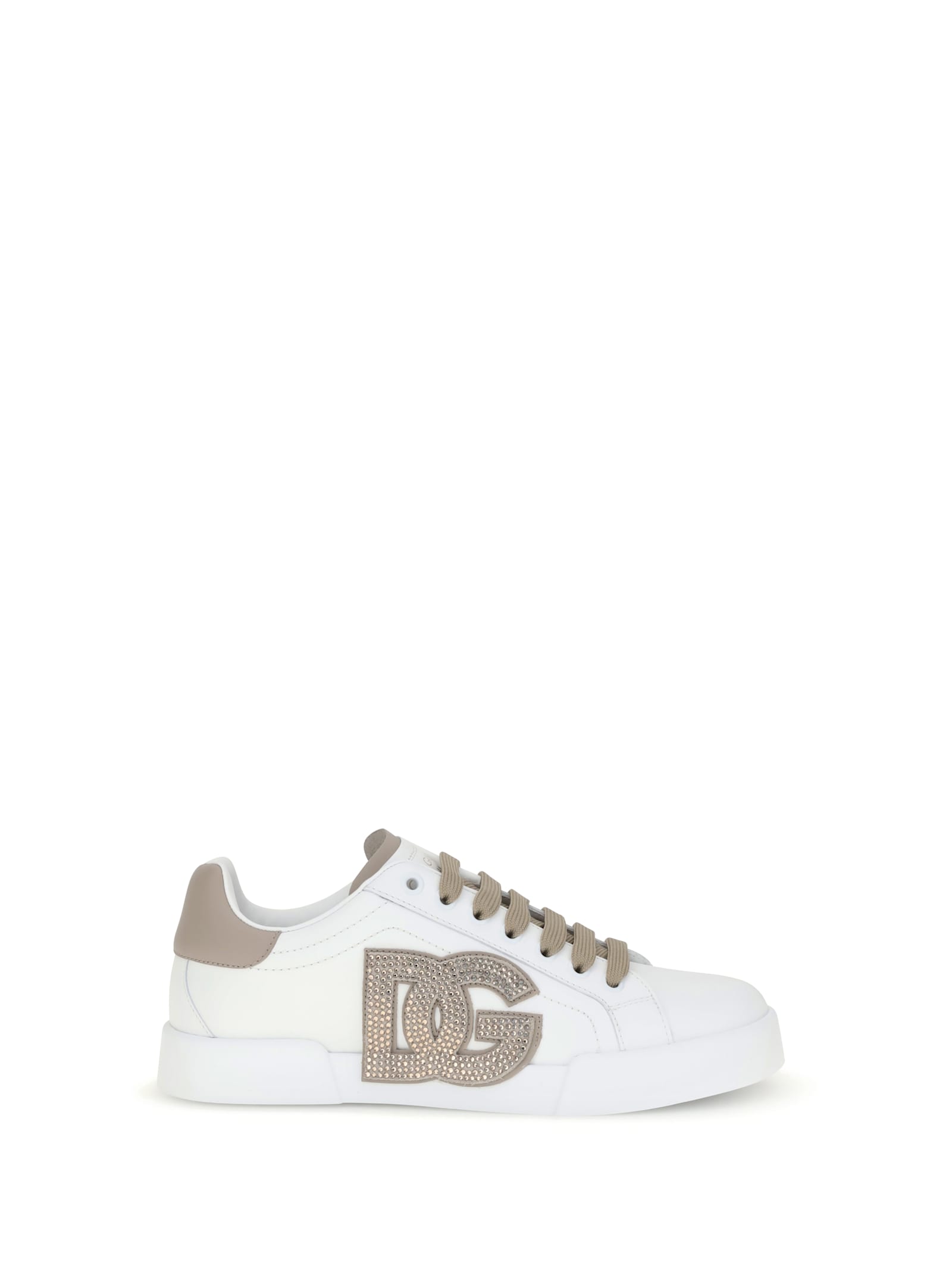 Dolce & Gabbana Port.light Strobel Sneakers In White