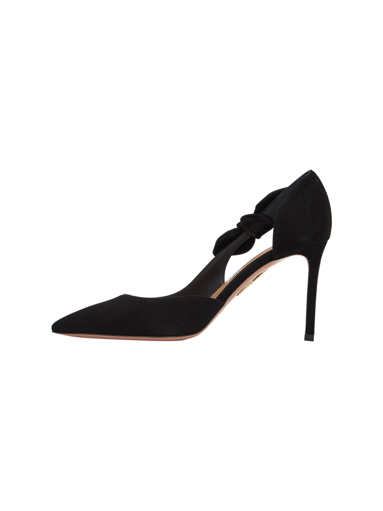 Shop Aquazzura Bow Tie Pumps In Black