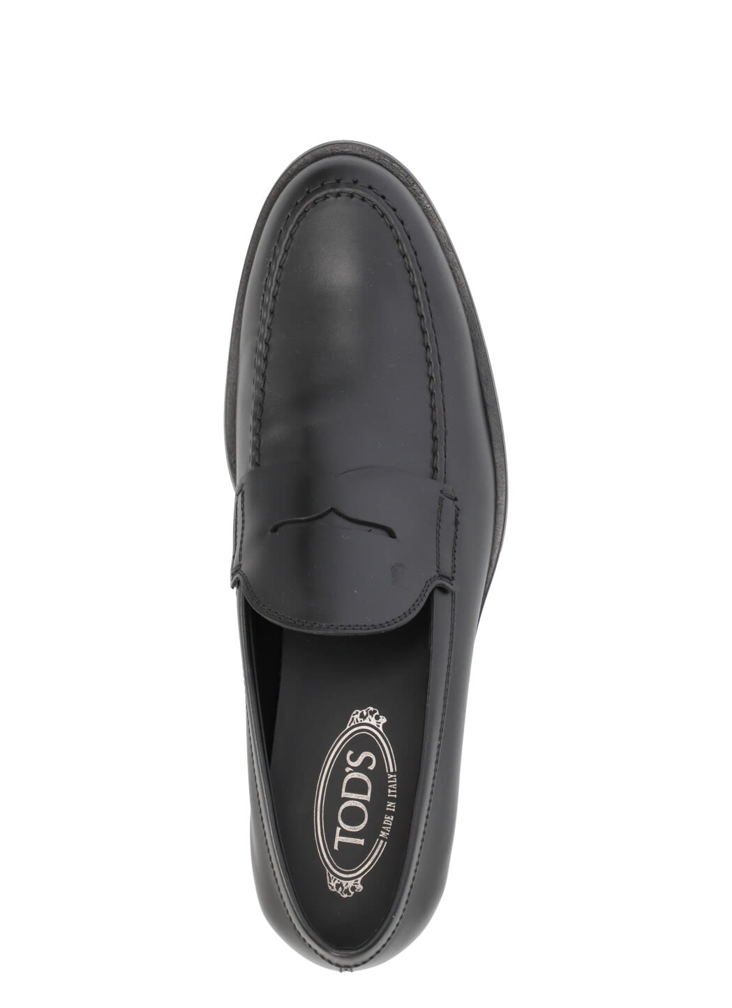 Tod's Smooth Leather Loafers In Black