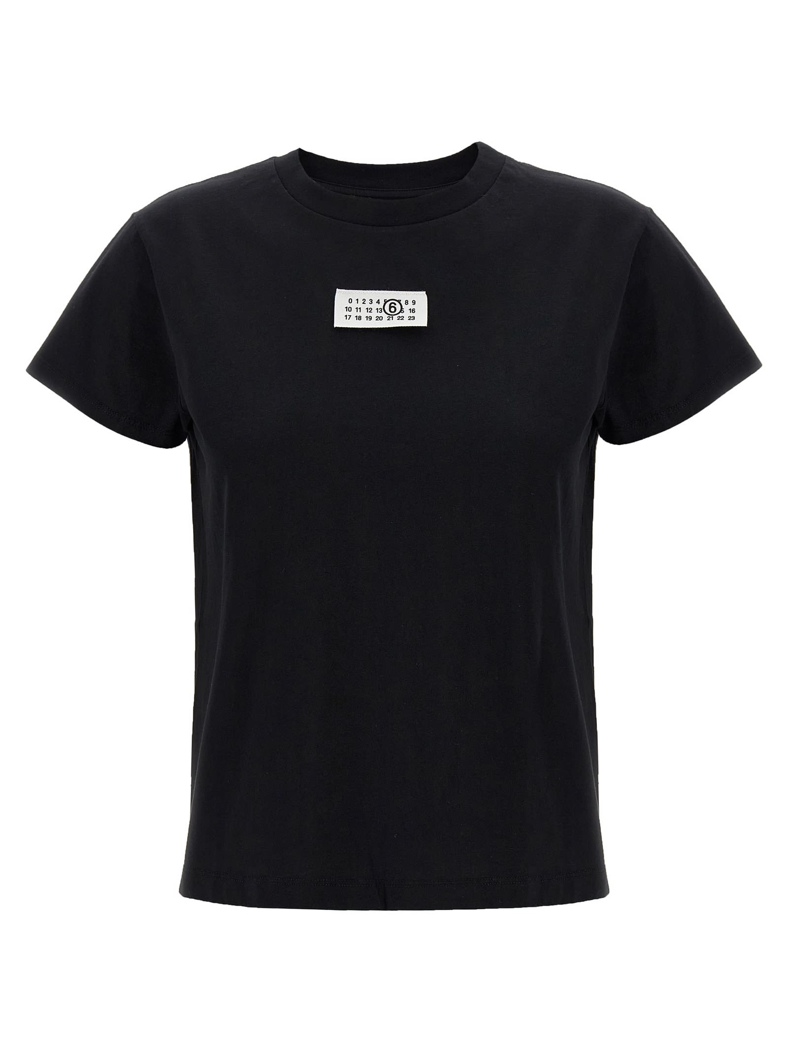 Mm6 Maison Margiela Numeric Signature Mm6 T-shirt In Black