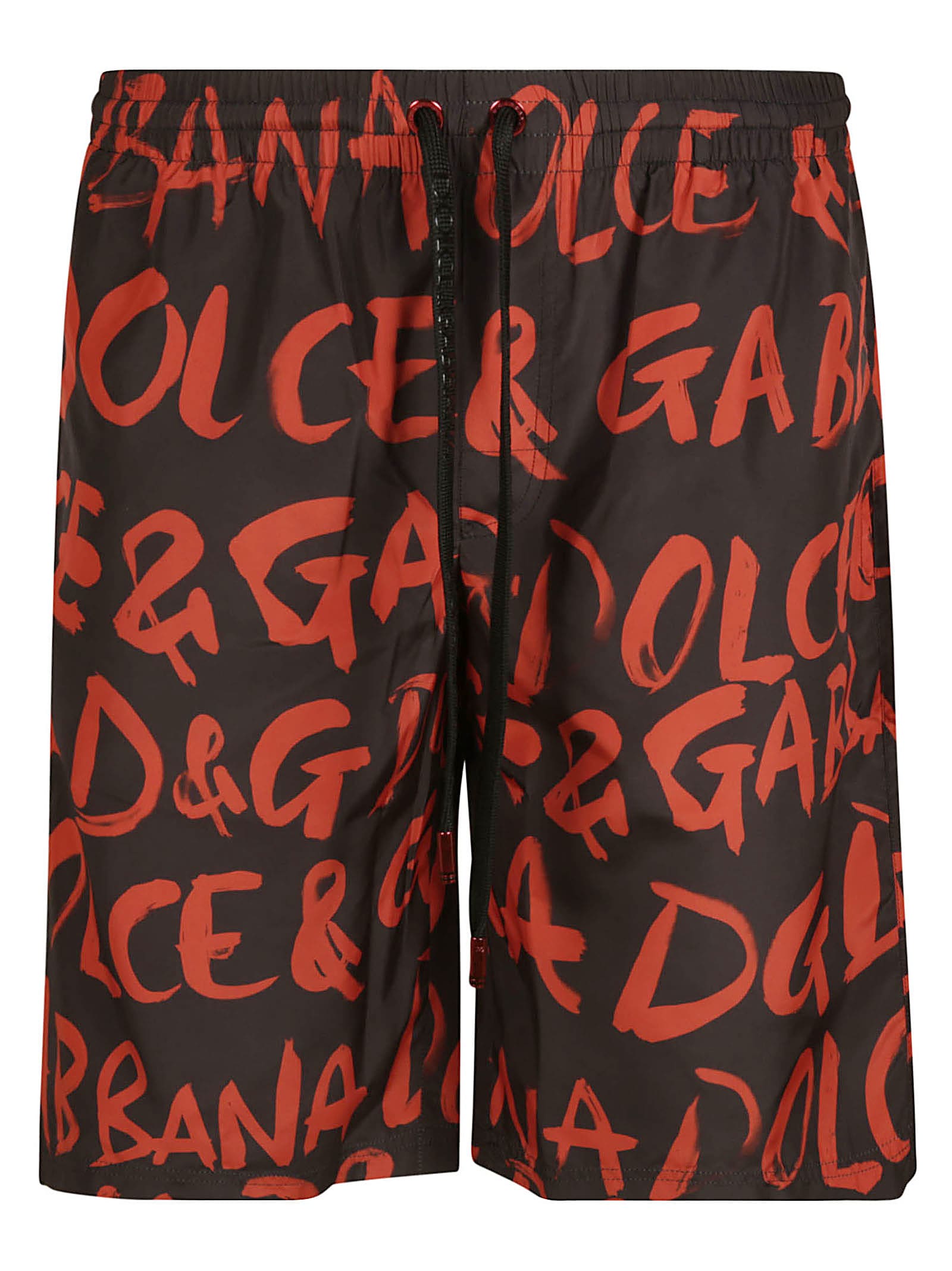 Dolce & Gabbana Logo Print Drawstring Waist Shorts