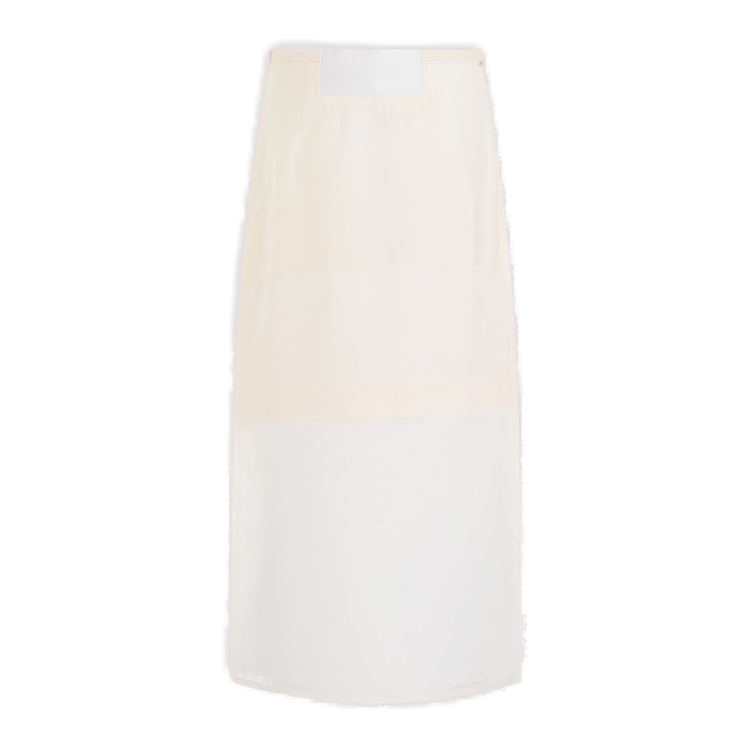 Shop Sportmax Amico Straight Hem Midi Skirt In Vanilla