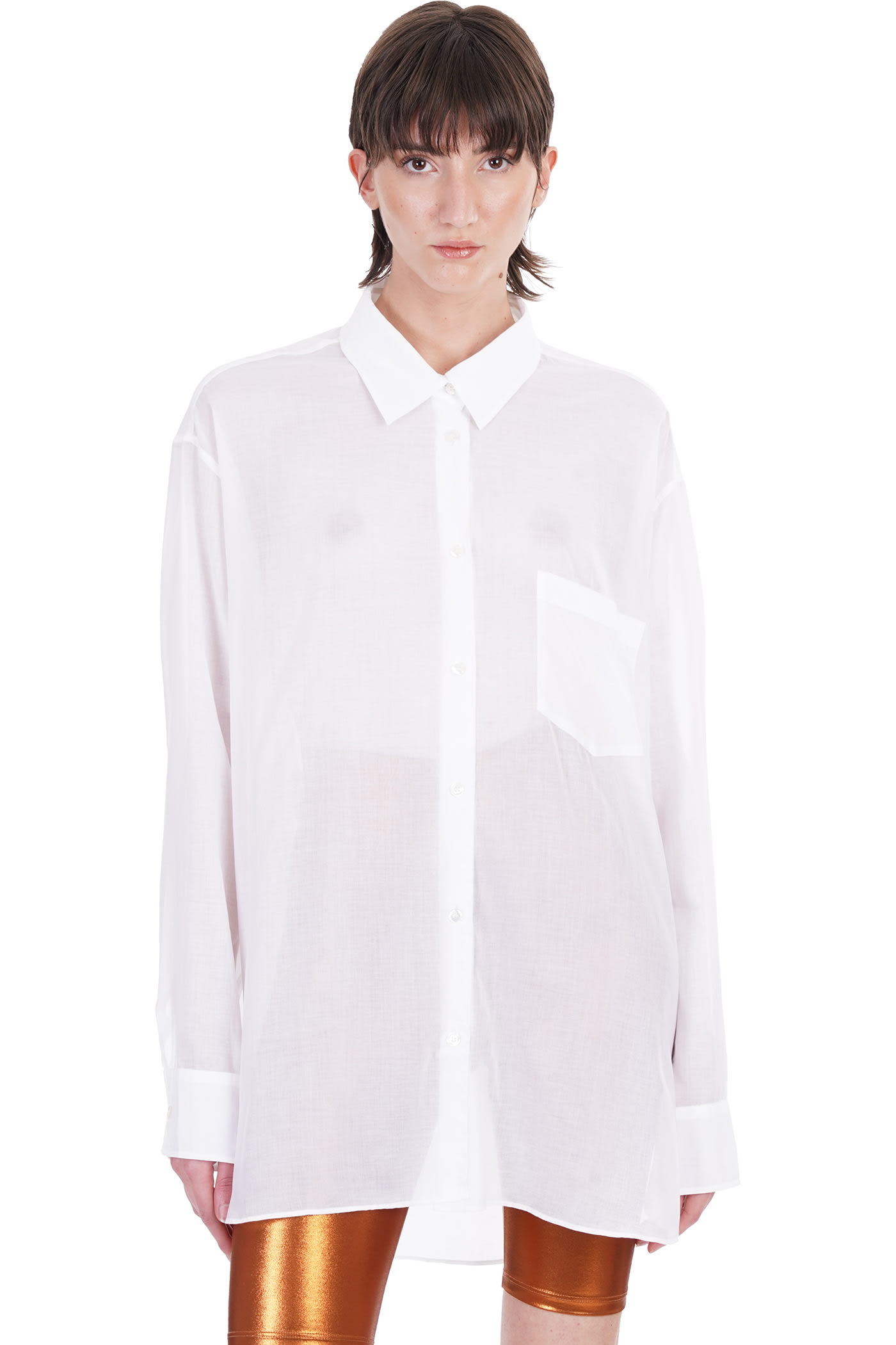 The Andamane Georgiana Shirt In White Cotton