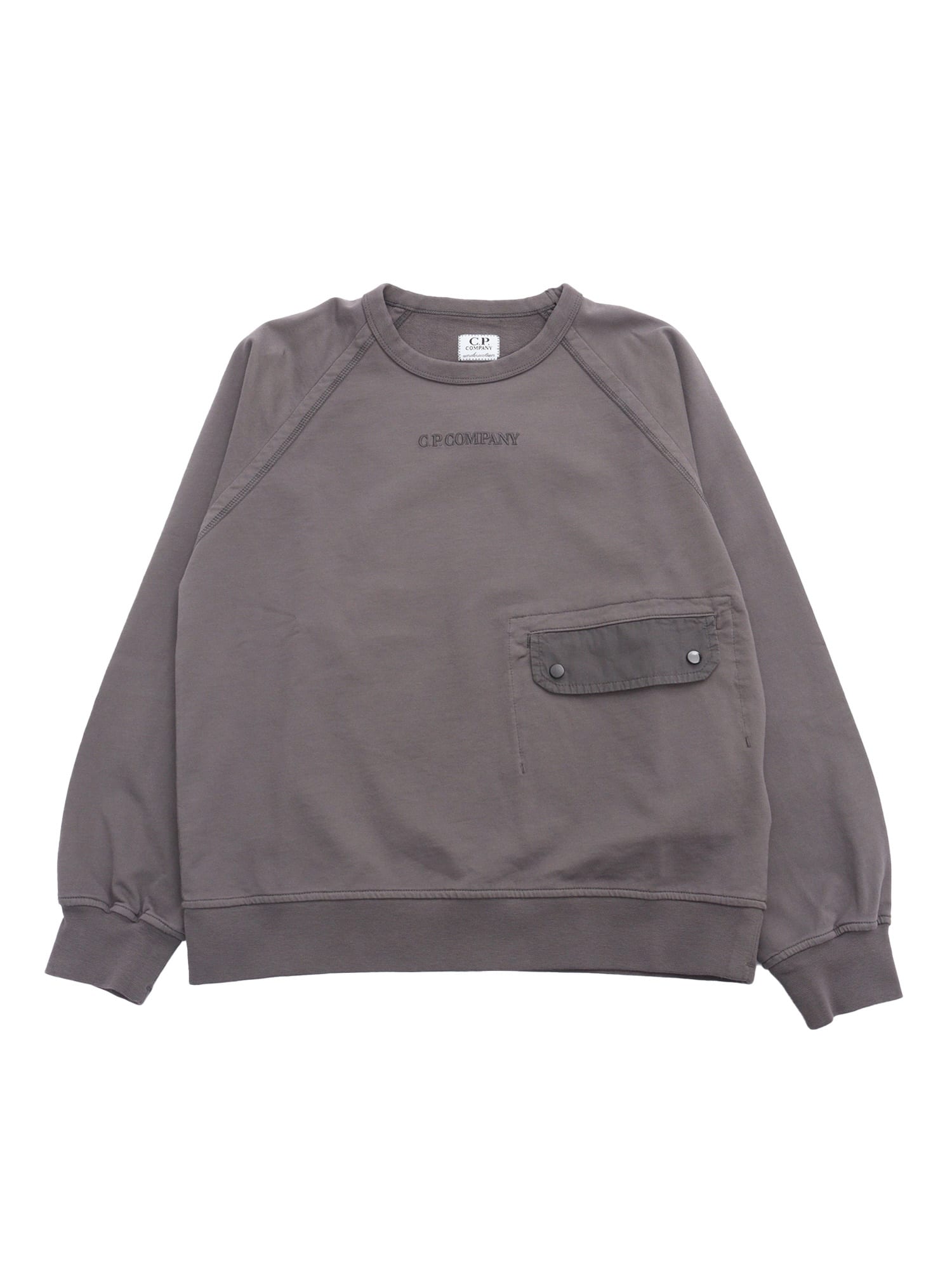 C.p. Company Undersixteen Crewneck Sweater In Grey