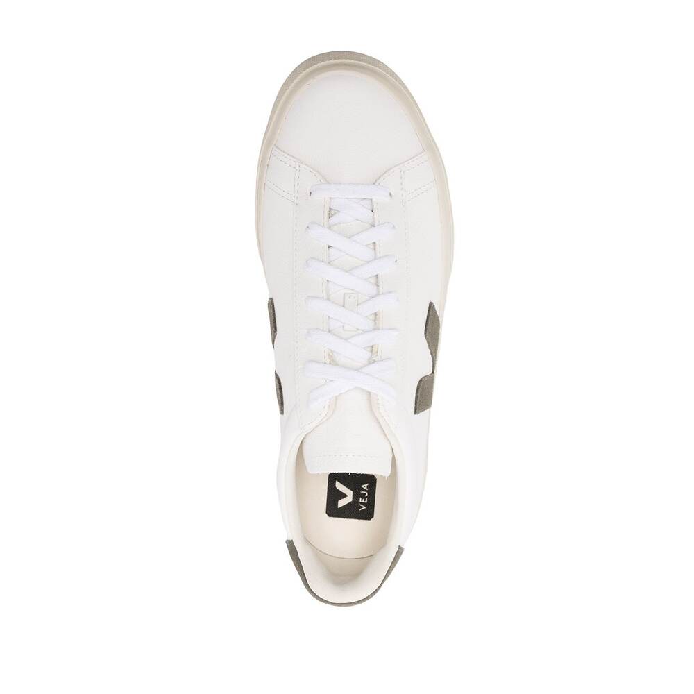 Veja White Campo Chromefree Leather Sneakers In Multi