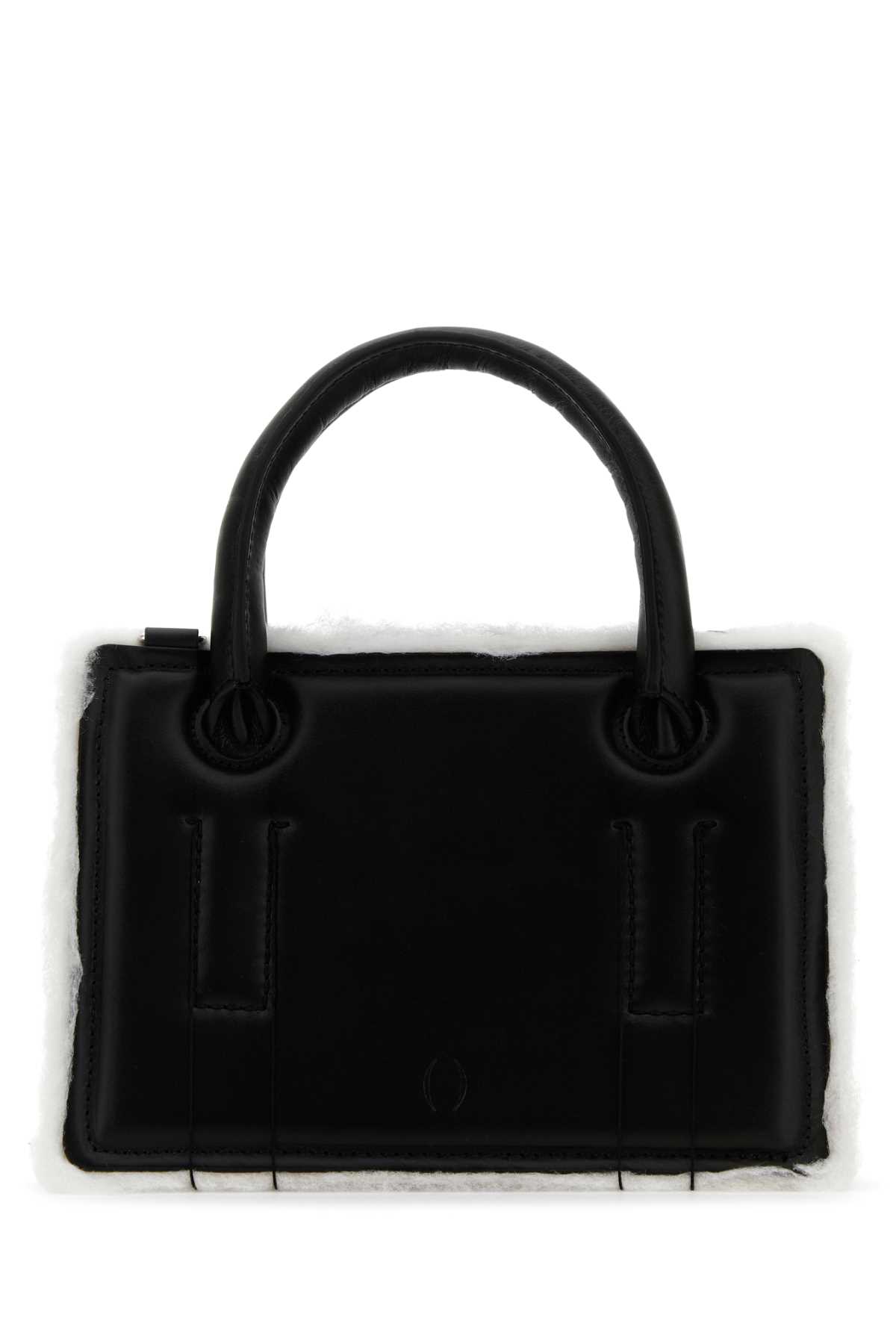 Black Leather Mini Otto Handbag