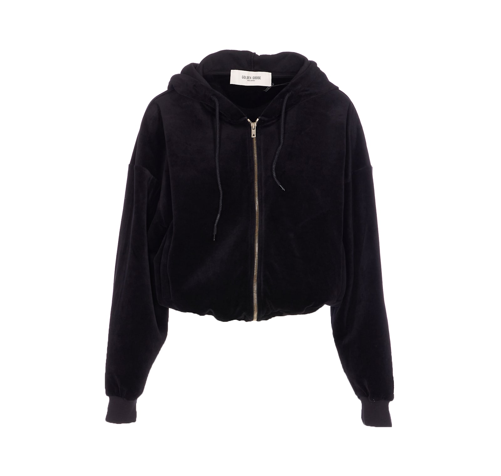 Golden Goose Journey Zip Up Hoodie In Black