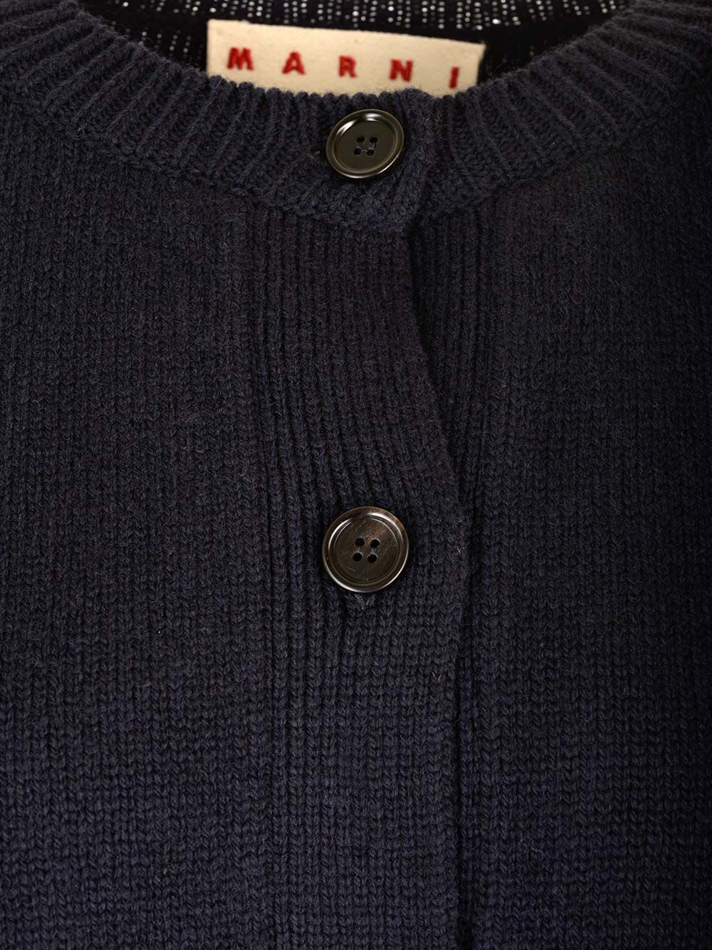 Shop Marni Virgin Wool Cardigan In Blue